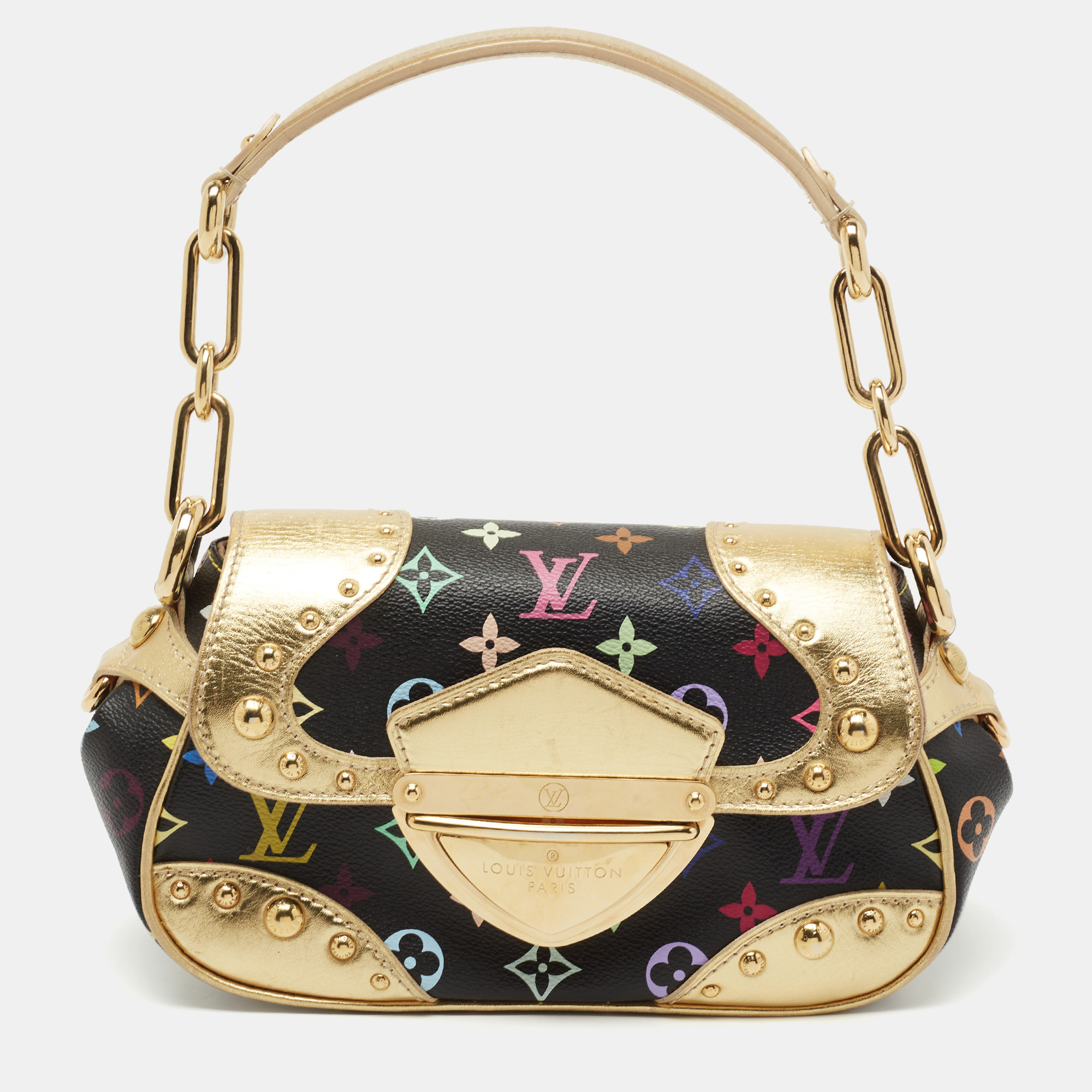 LOUIS VUITTON Petit Noe Monogram Rayures Shoulder Bag Multicolor