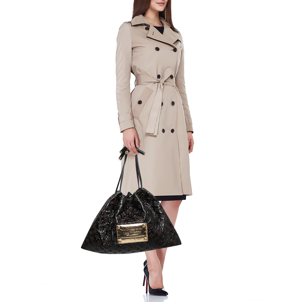 

Louis Vuitton Black/Brown Vinyl Monogram Squishy Bag