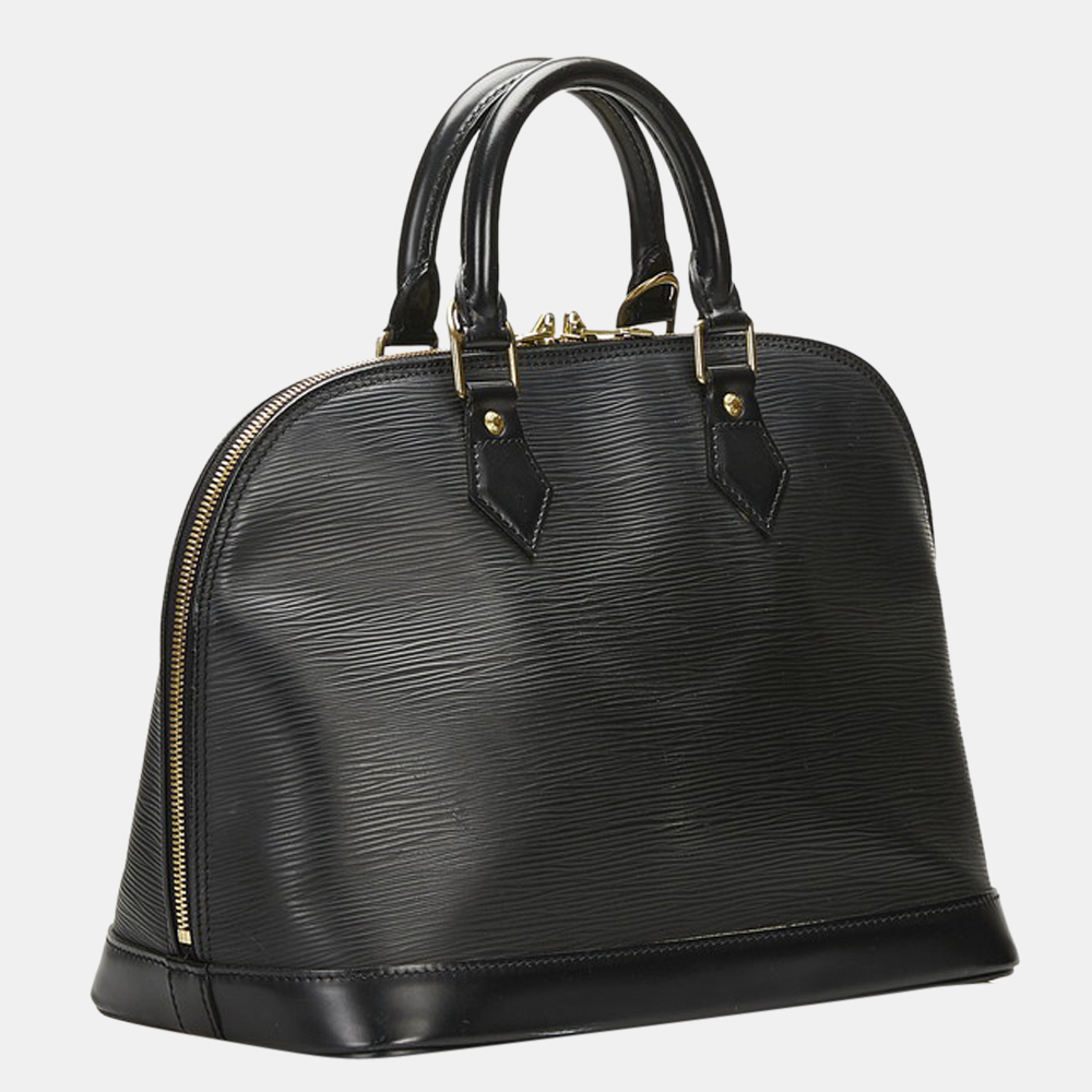 

Louis Vuitton Black Epi Leather Alma PM Satchel Bag