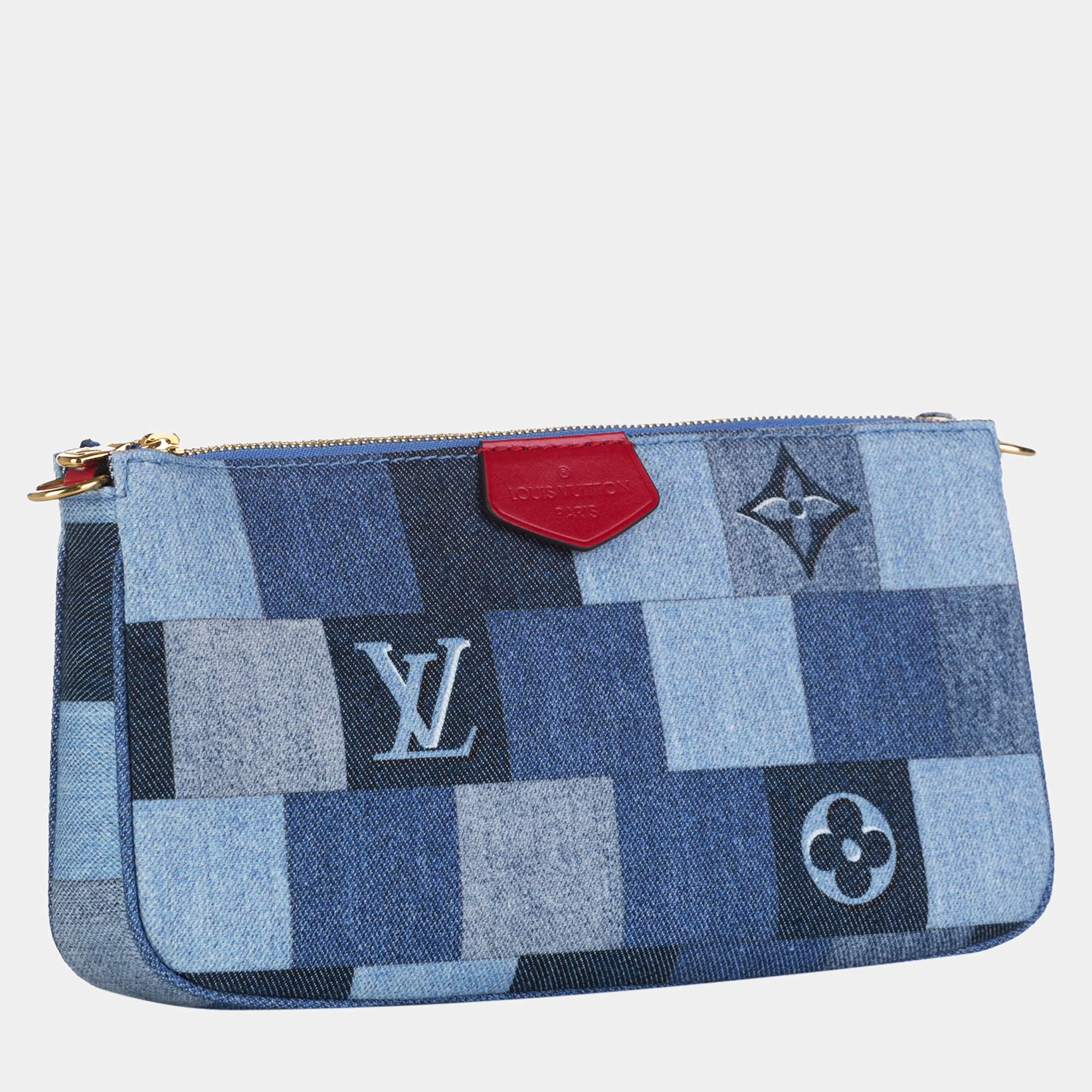 

Louis Vuitton Blue Monogram Denim Patchwork Multi-Pochette Accessoires