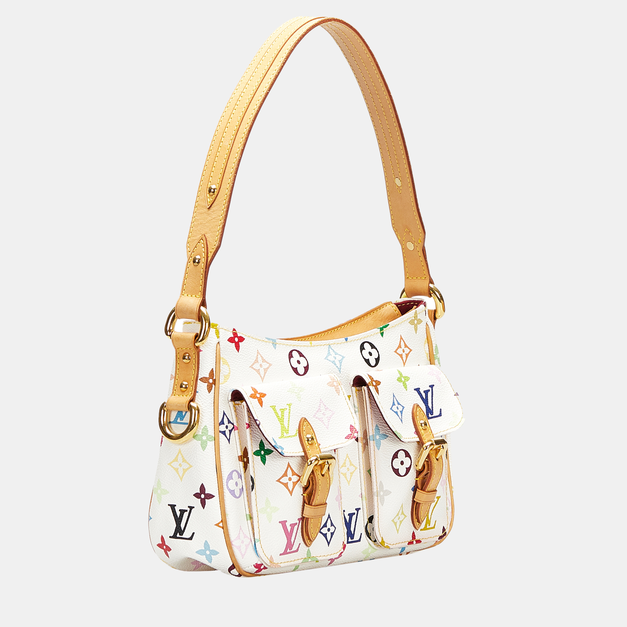 

Louis Vuitton White Monogram Multicolore Lodge PM