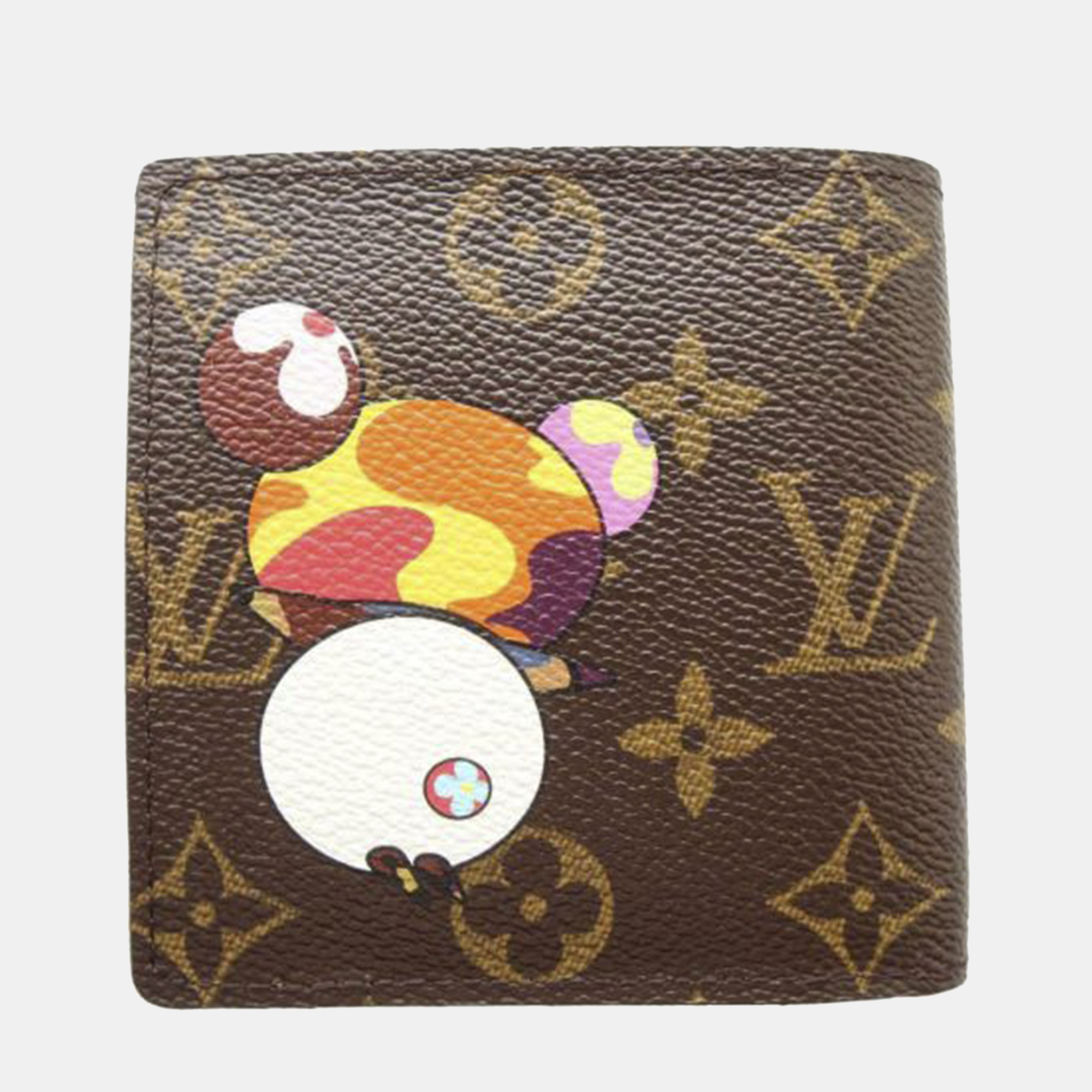 

Louis Vuitton Brown x Takashi Murakami Monogram Panda Compact Wallet