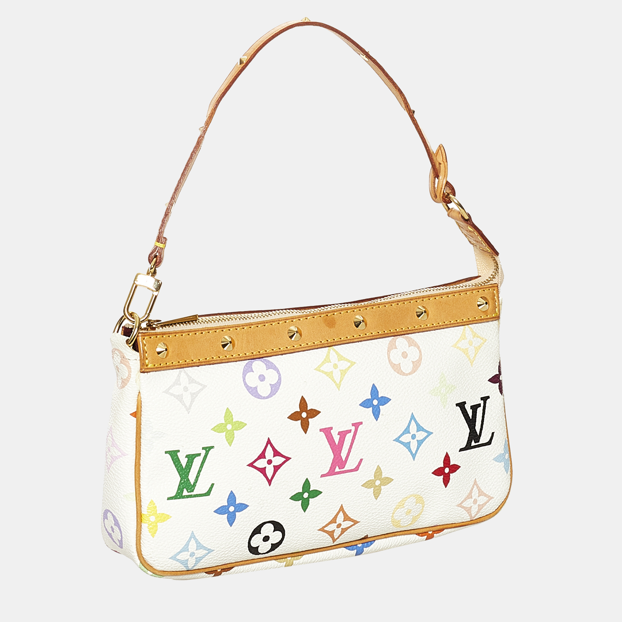 

Louis Vuitton White Monogram Multicolore Pochette Accessoires