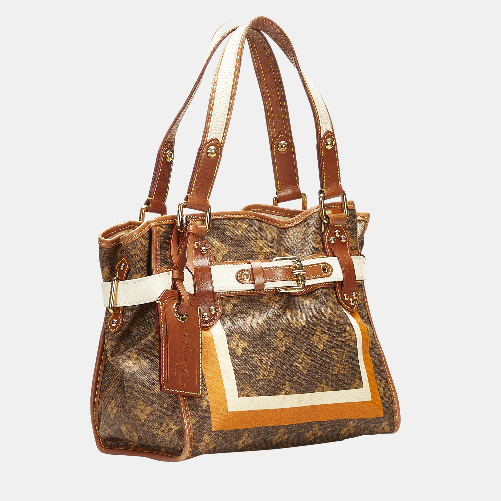 

Louis Vuitton Brown Monogram Tisse Rayures PM