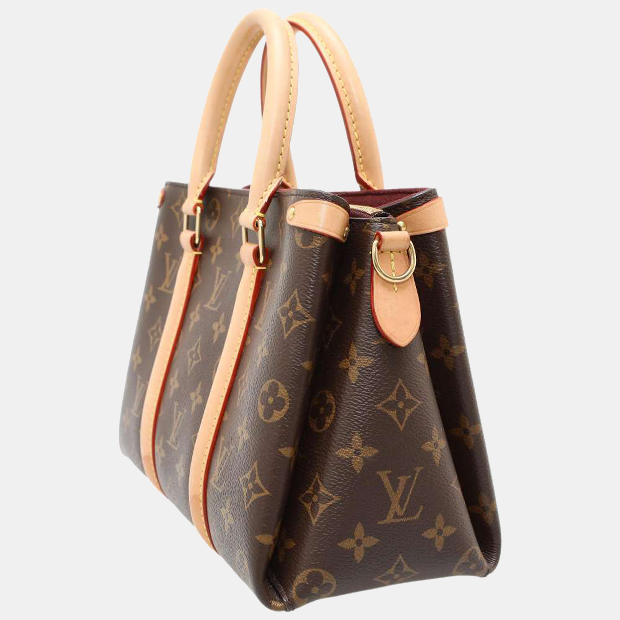 

Louis Vuitton Brown Monogram Canvas Leather Soufflot BB Satchel Bag