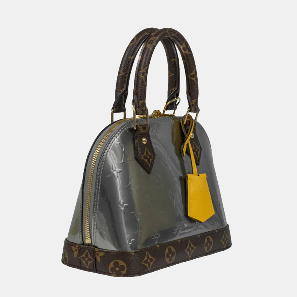 

Louis Vuitton Limited Edition Metallic Monogram Vernis Alma BB Bag, Black