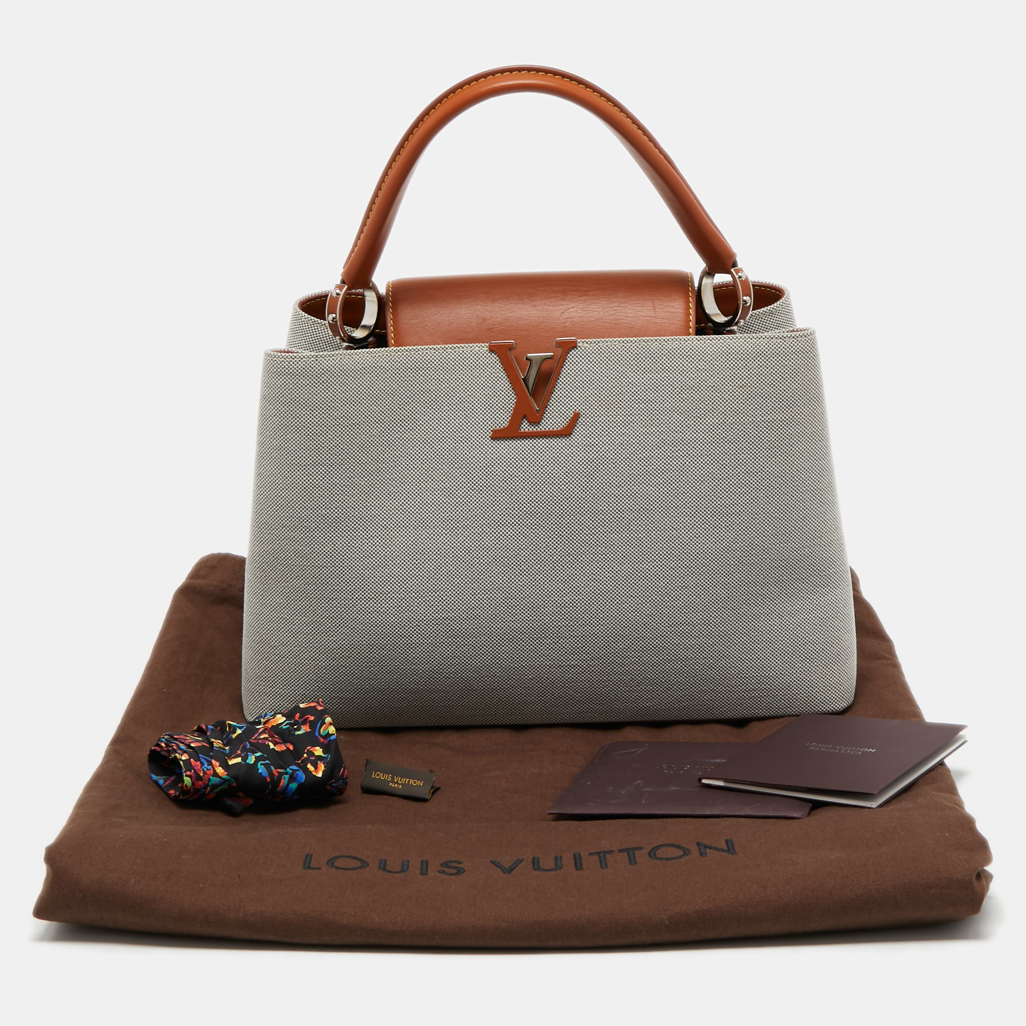 Louis Vuitton® Capucines MM Steeple Gray. Size  Louis vuitton capucines, Louis  vuitton, Handbag