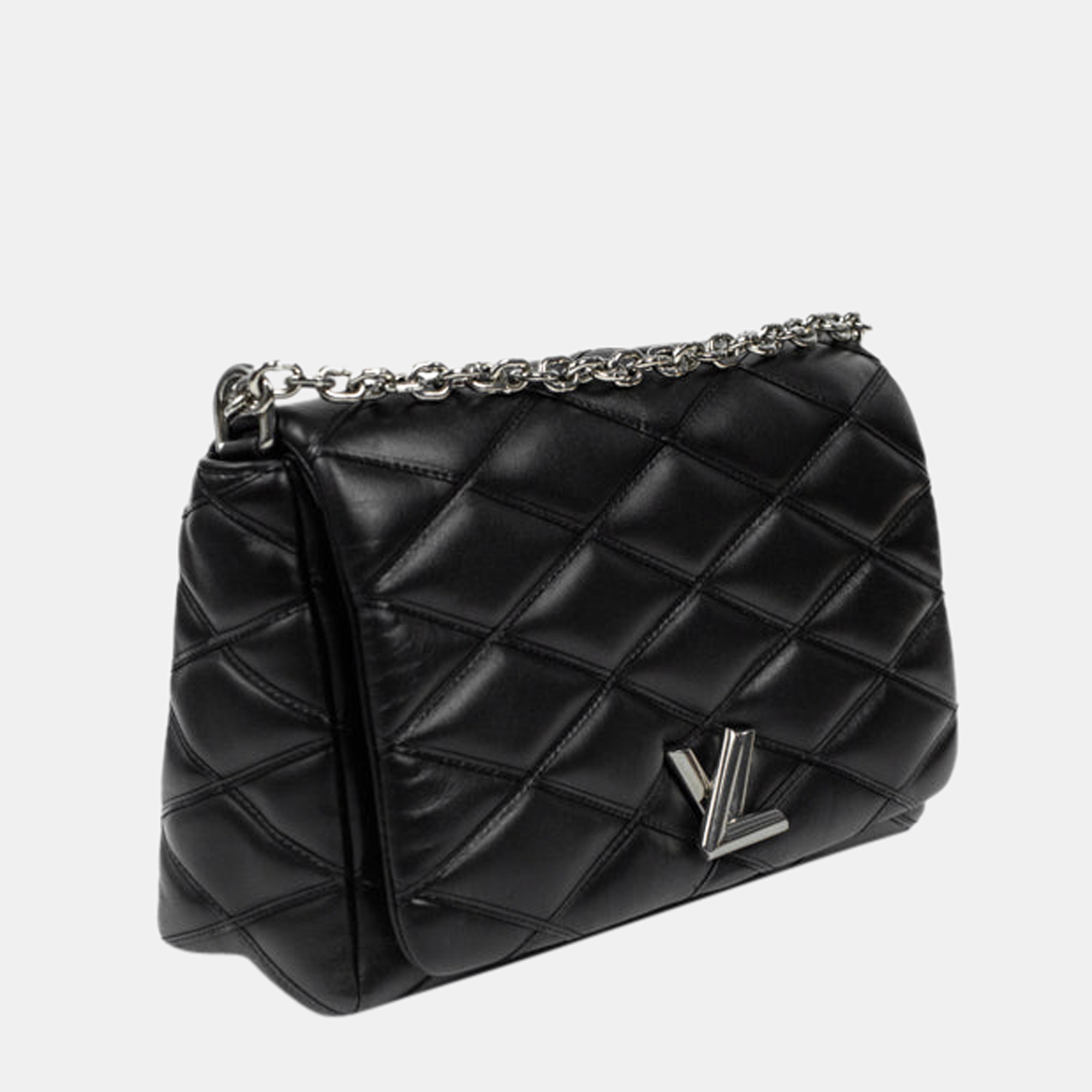 

LOUIS VUITTON Black Quilted Leather Twist Shoulder bag