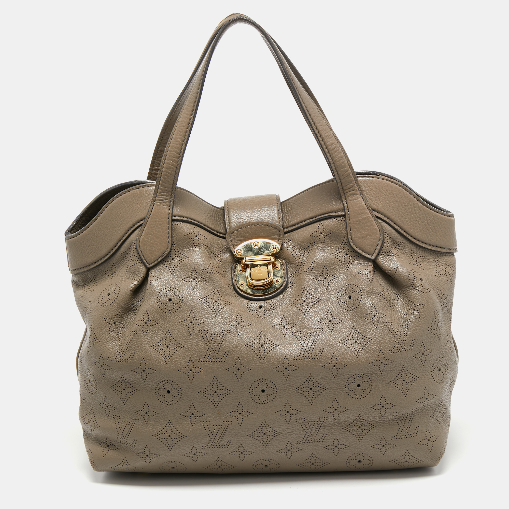 

Louis Vuitton Taupe Monogram Mahina Leather Cirrus PM Bag, Beige