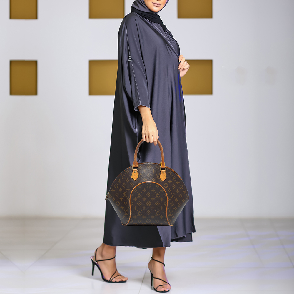 

Louis Vuitton Monogram Canvas and Leather Ellipse MM Bag, Brown