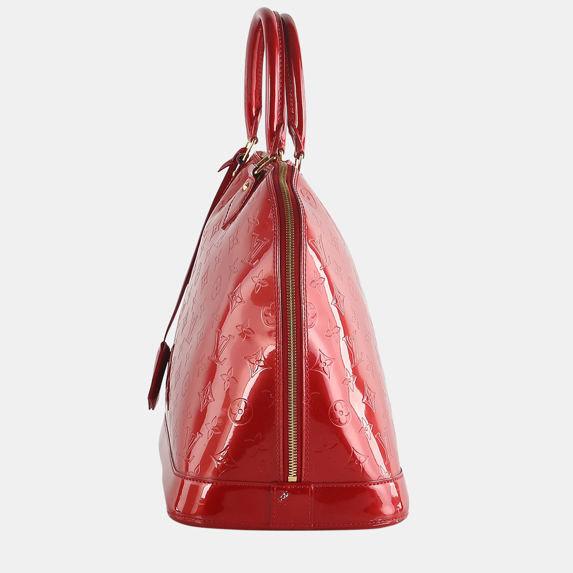 

Louis Vuitton Red Vernis Monogram Leather Alma GM Satchel Bag
