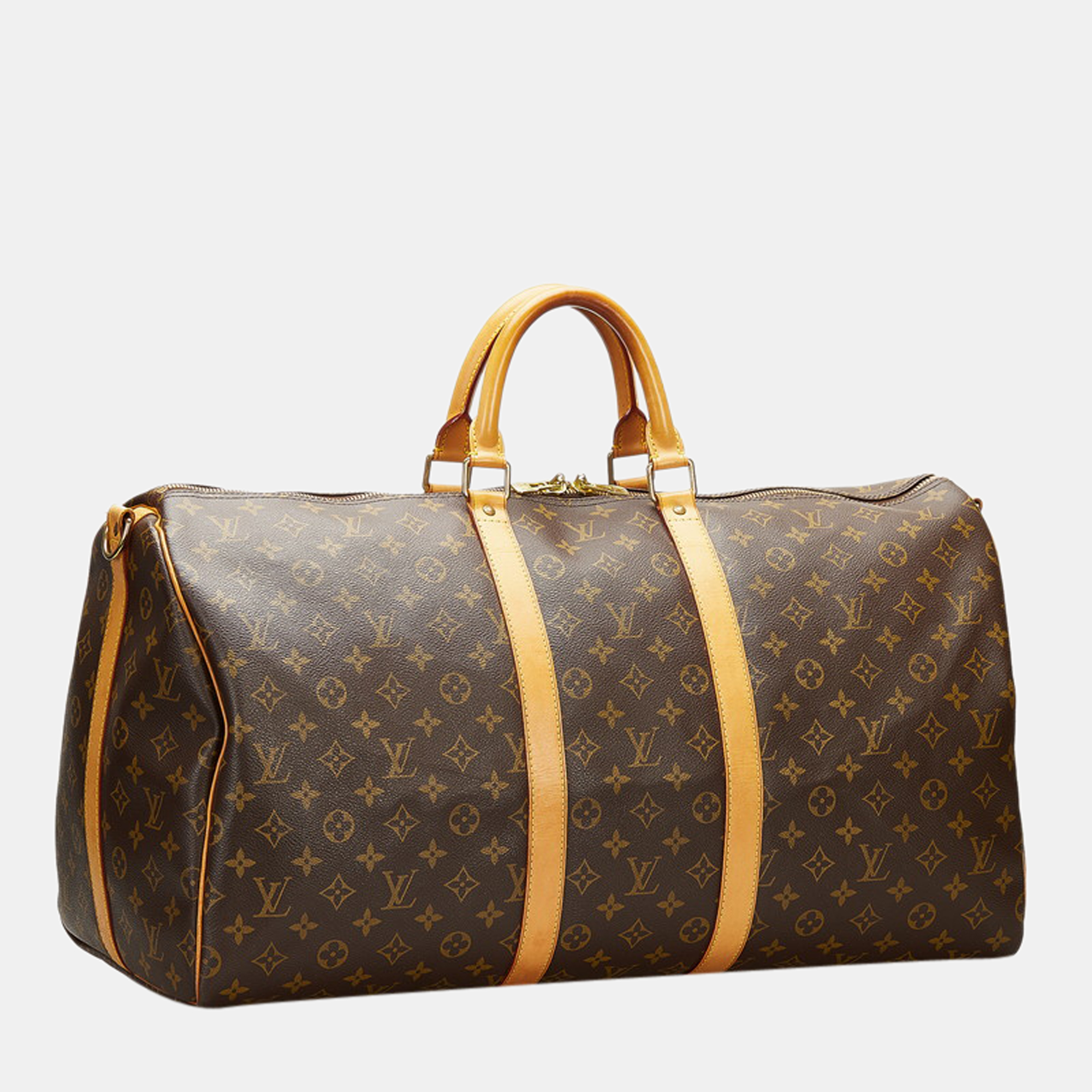 

Louis Vuitton Brown Canvas Monogram Keepall Bandouliere 55 Duffel Bag