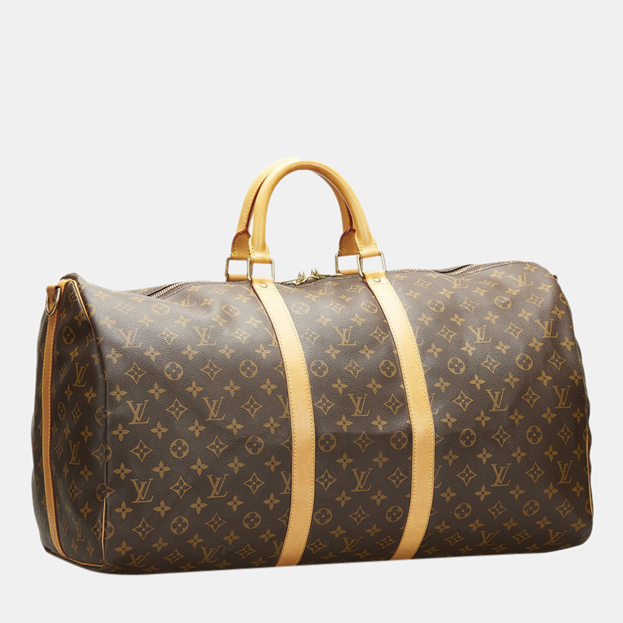 

Louis Vuitton Brown Canvas Monogram Keepall Bandouliere 55 Duffel Bag