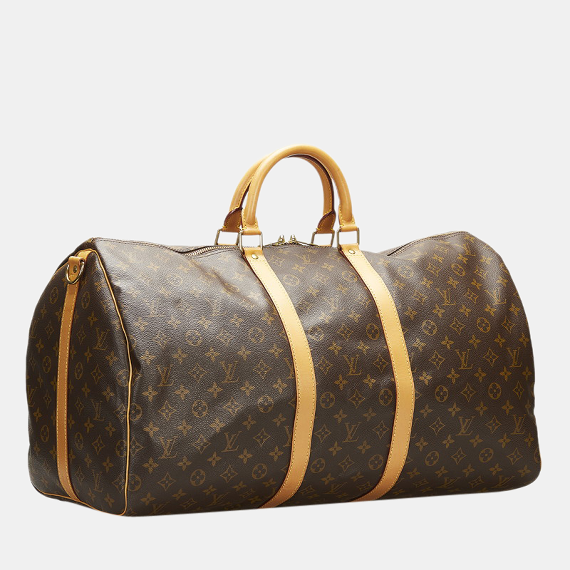 

Louis Vuitton Brown Canvas Monogram Keepall Bandouliere 55 Duffel Bag