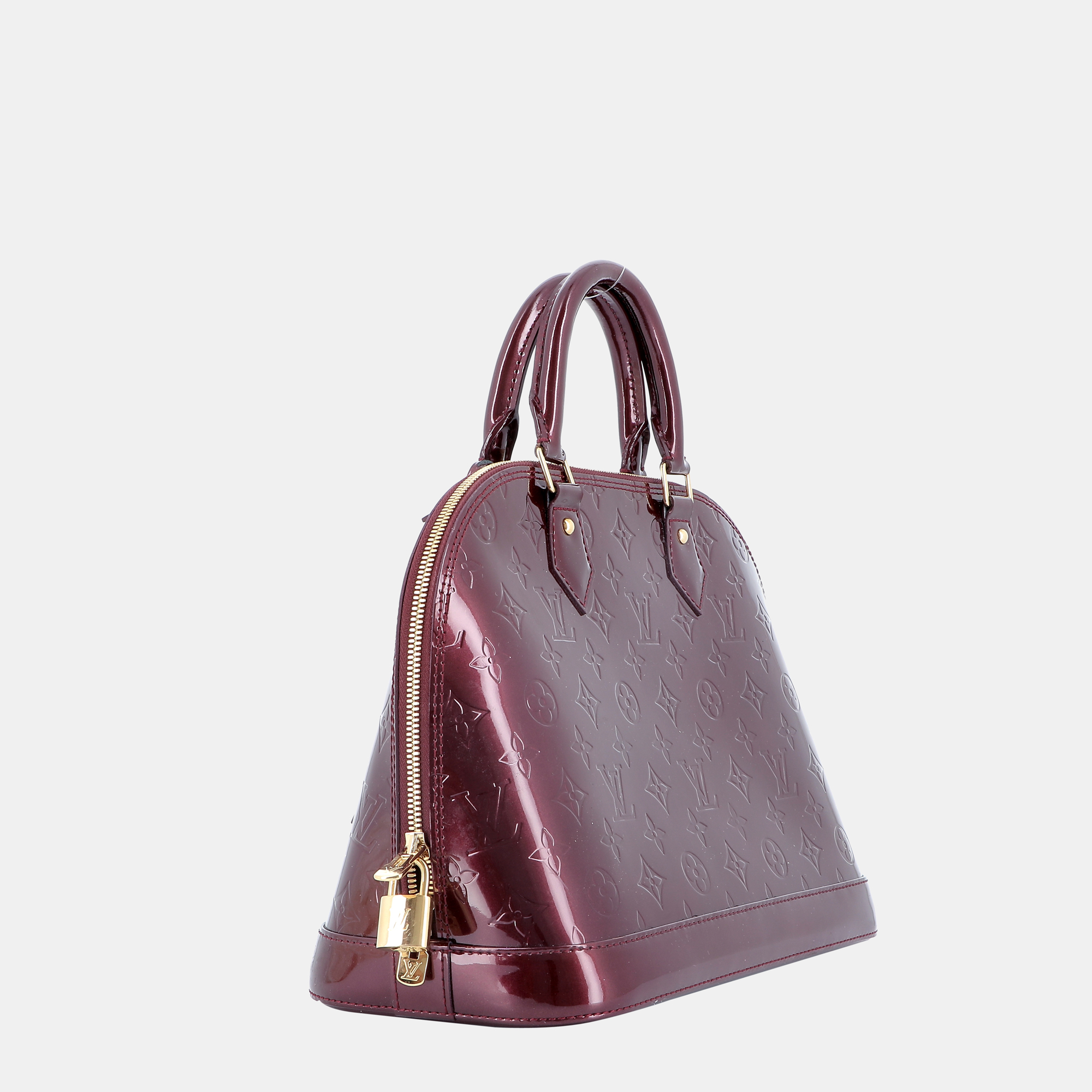 

Louis Vuitton Bordeaux Monogram Vernis Alma Bag, Red