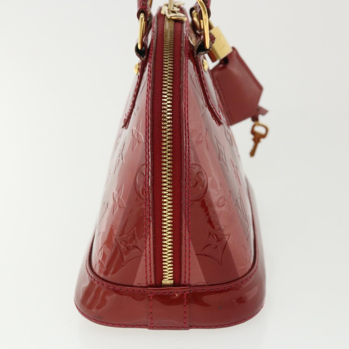 

Louis Vuitton Red Monogram Vernis Rayures Alma BB Bag