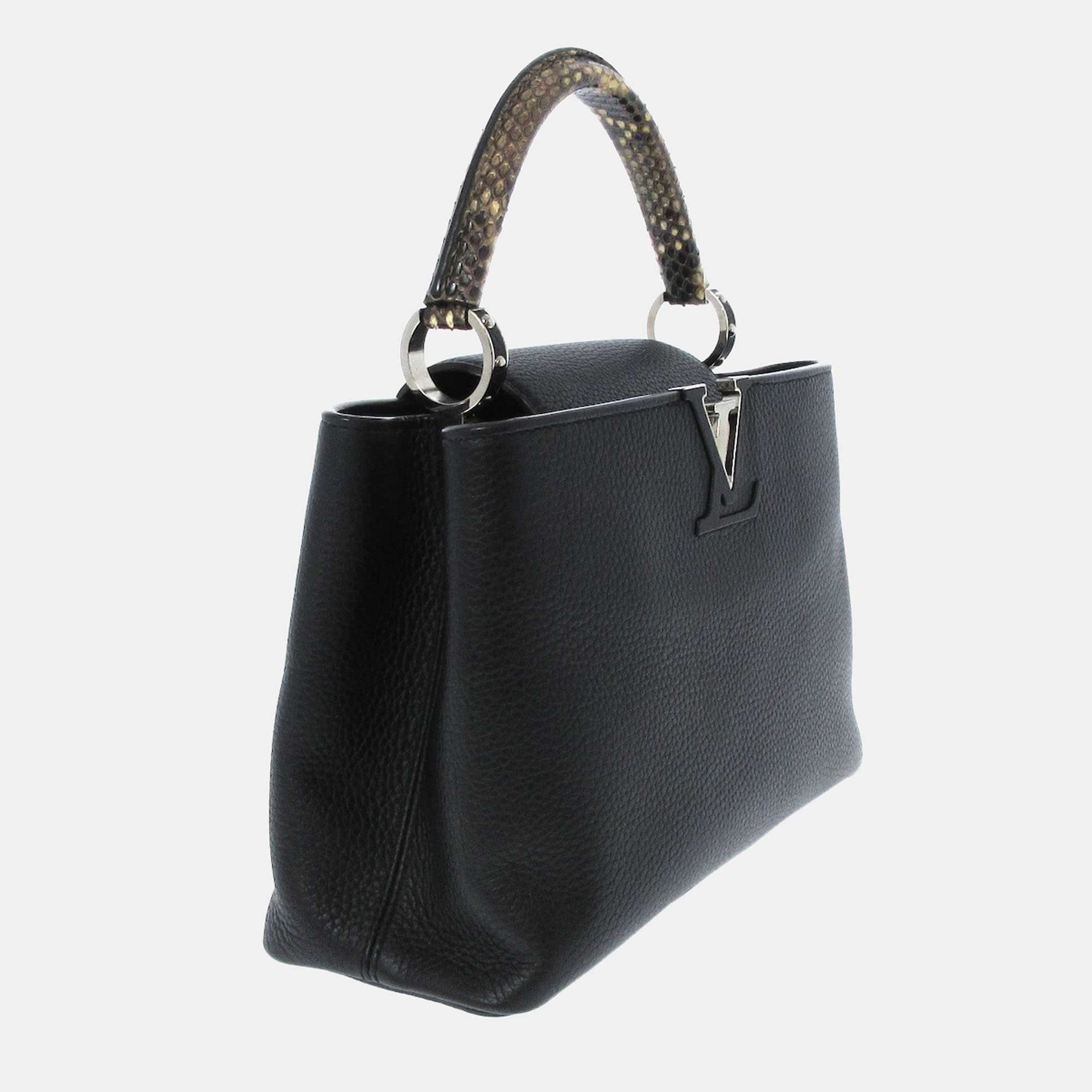 

Louis Vuitton Black Leather Capucines Bag