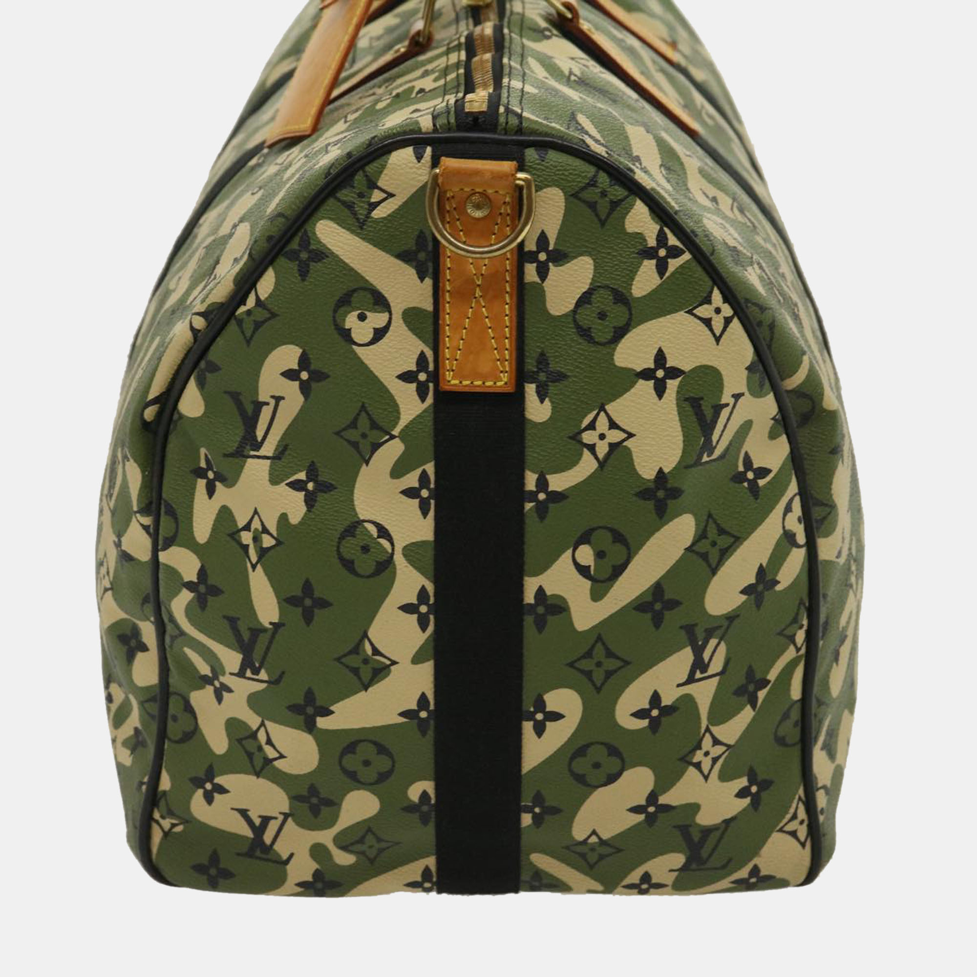 

Louis Vuitton Takashi Murakami Green Coated Canvas Monogramouflage Keepall Bandoulière 55 Duffel Bag