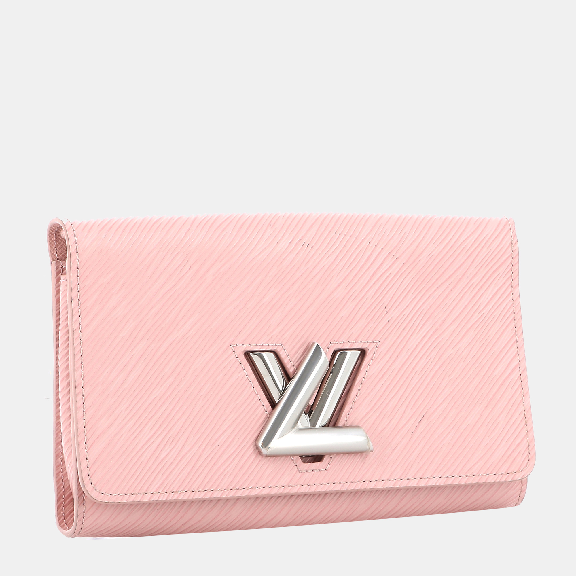 

Louis Vuitton Pink Epi Leather Twist Chain Wallet