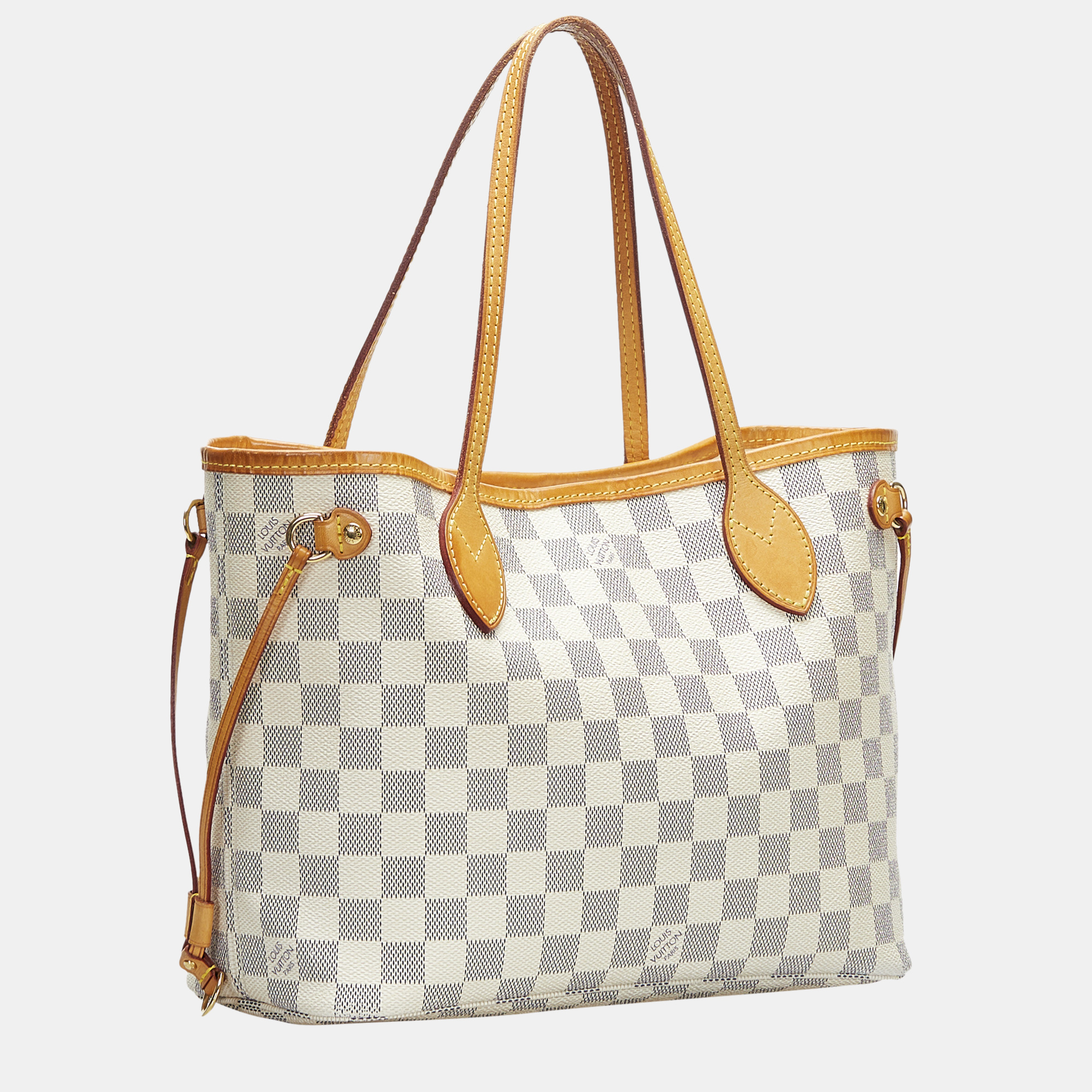 

Louis Vuitton White/Blue Damier Azur Neverfull PM