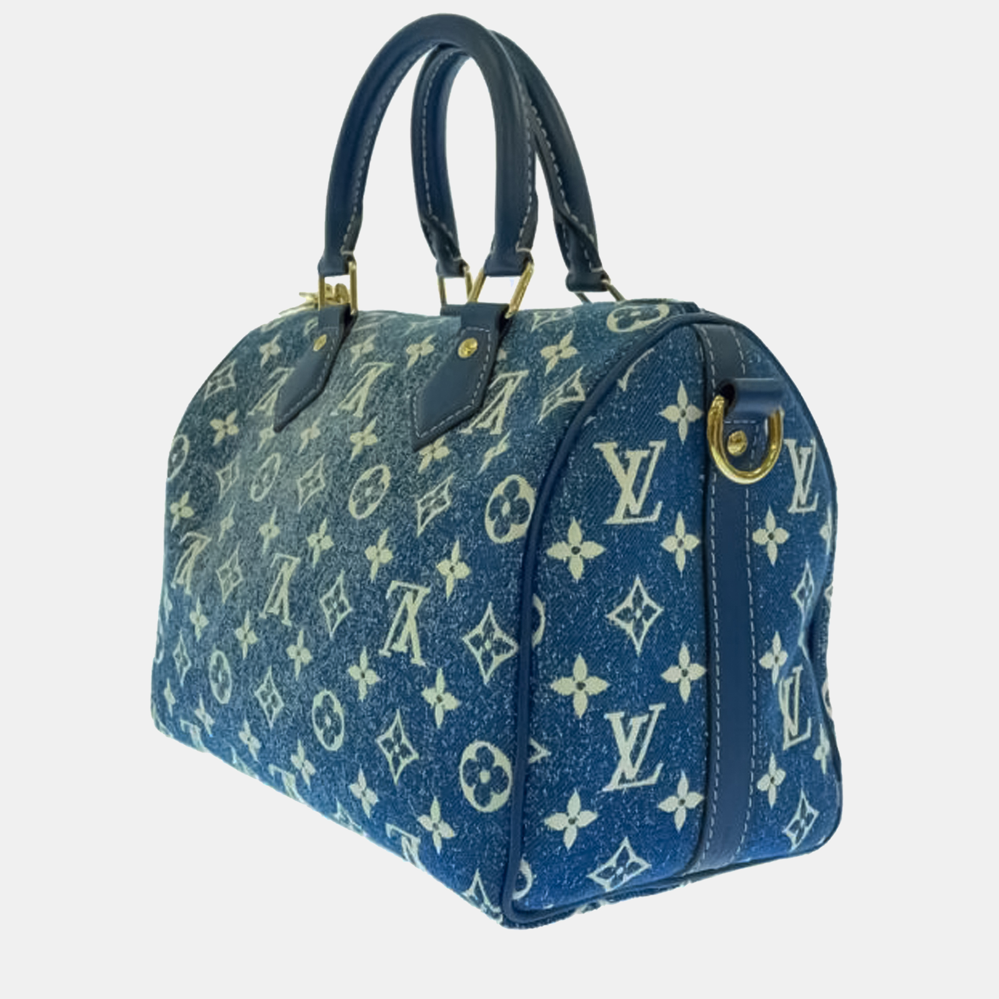 

Louis Vuitton Blue Monogram Denim Speedy Bandouliere 25