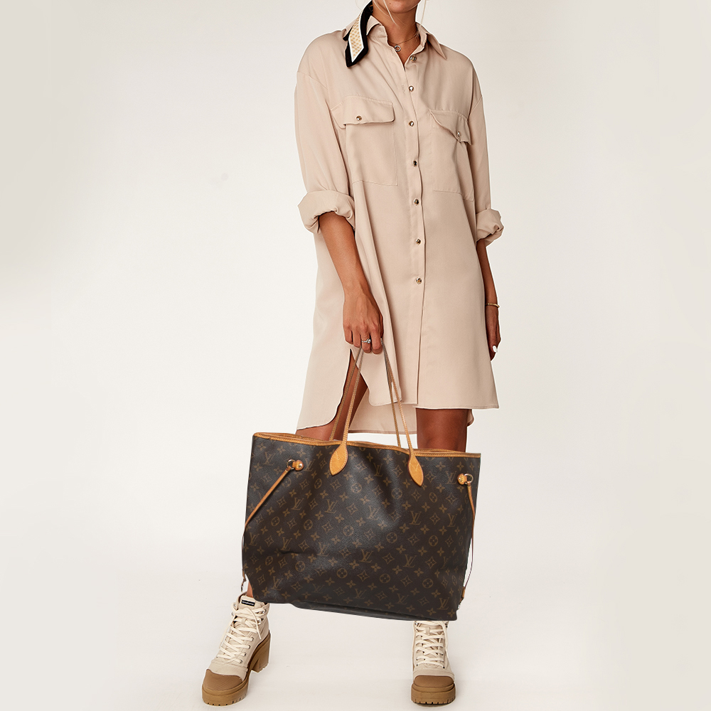 

Louis Vuitton Monogram Canvas Neverfull GM Bag, Brown