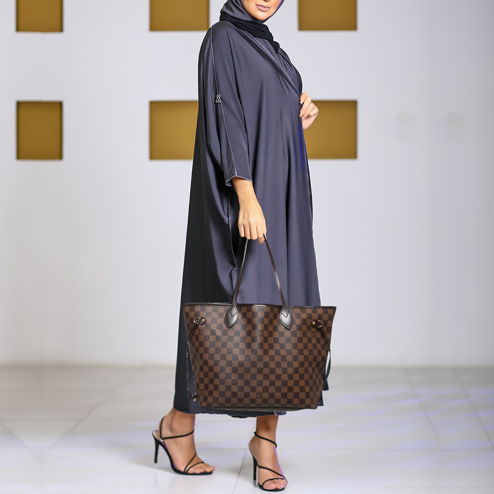 

Louis Vuitton Damier Ebene Canvas Neverfull MM Bag, Brown