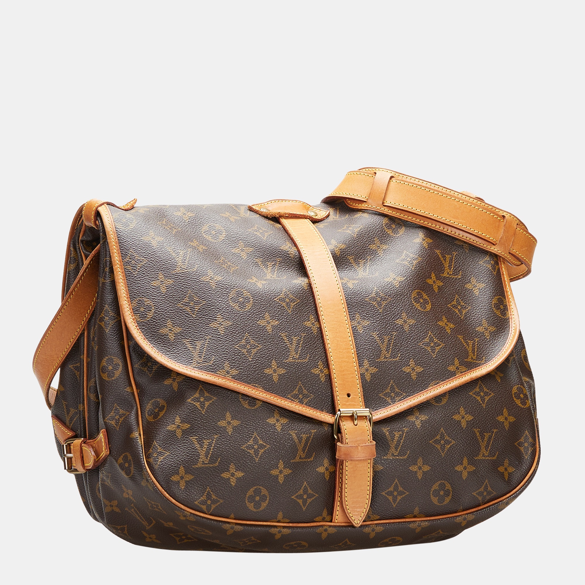 

Louis Vuitton Brown Monogram Saumur 35