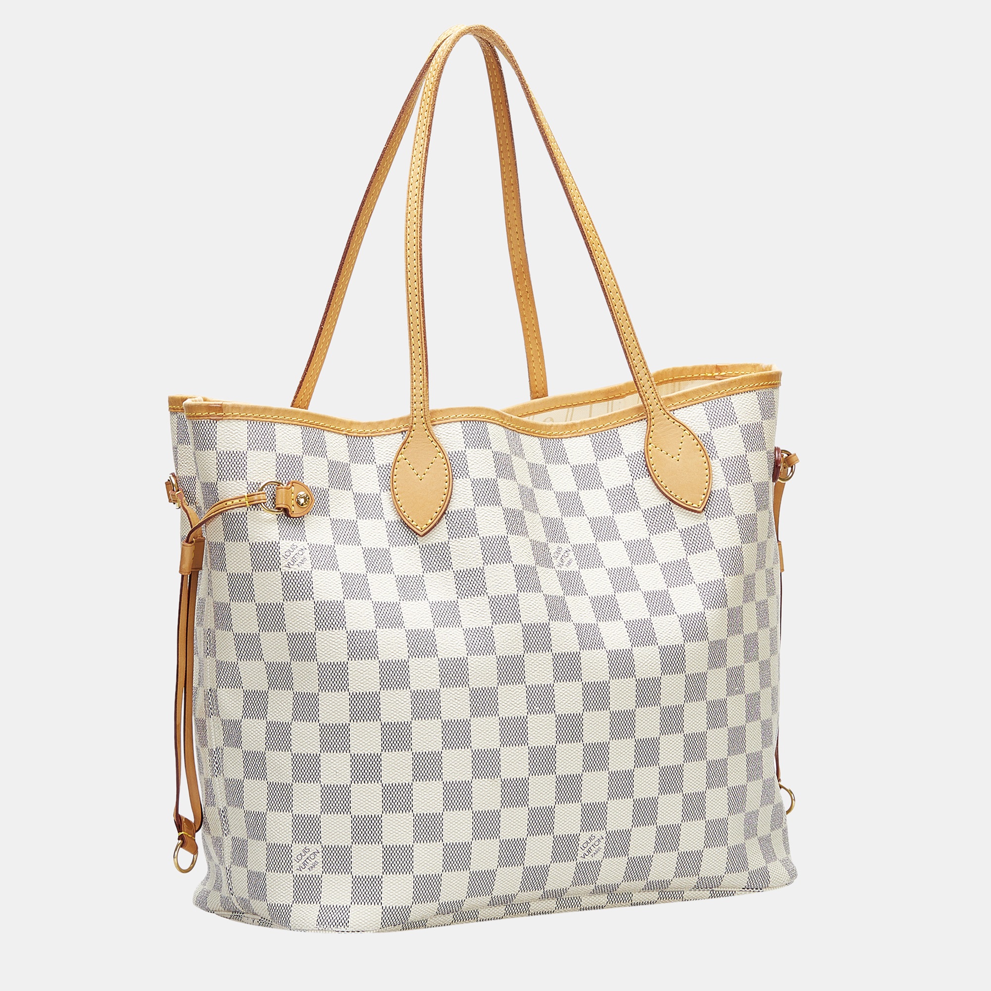

Louis Vuitton White Damier Azur Neverfull MM