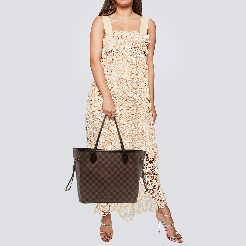 

Louis Vuitton Damier Ebene Canvas Neverfull MM Bag, Brown