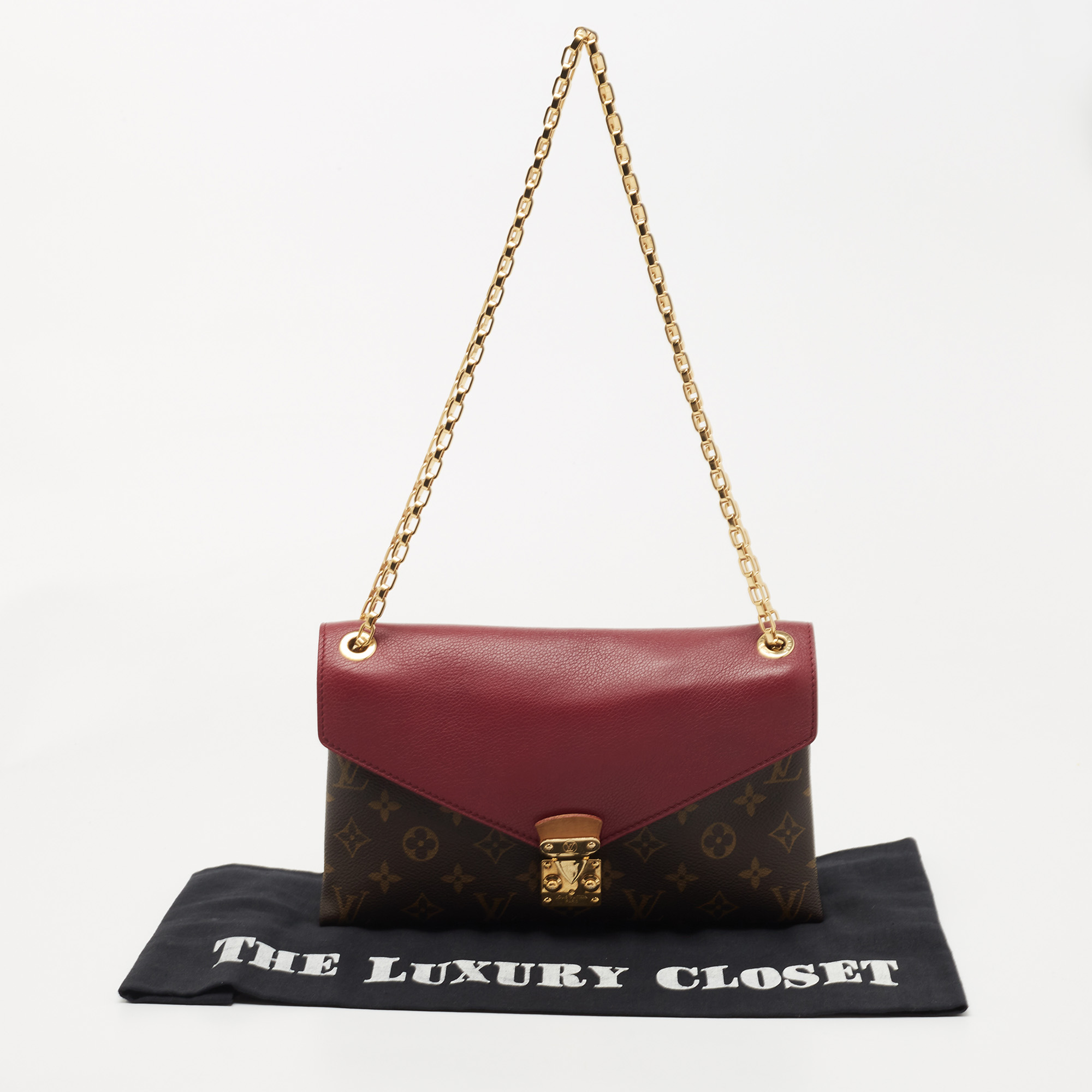 Louis Vuitton Aurore Monogram Canvas And Leather Pallas Chain Bag