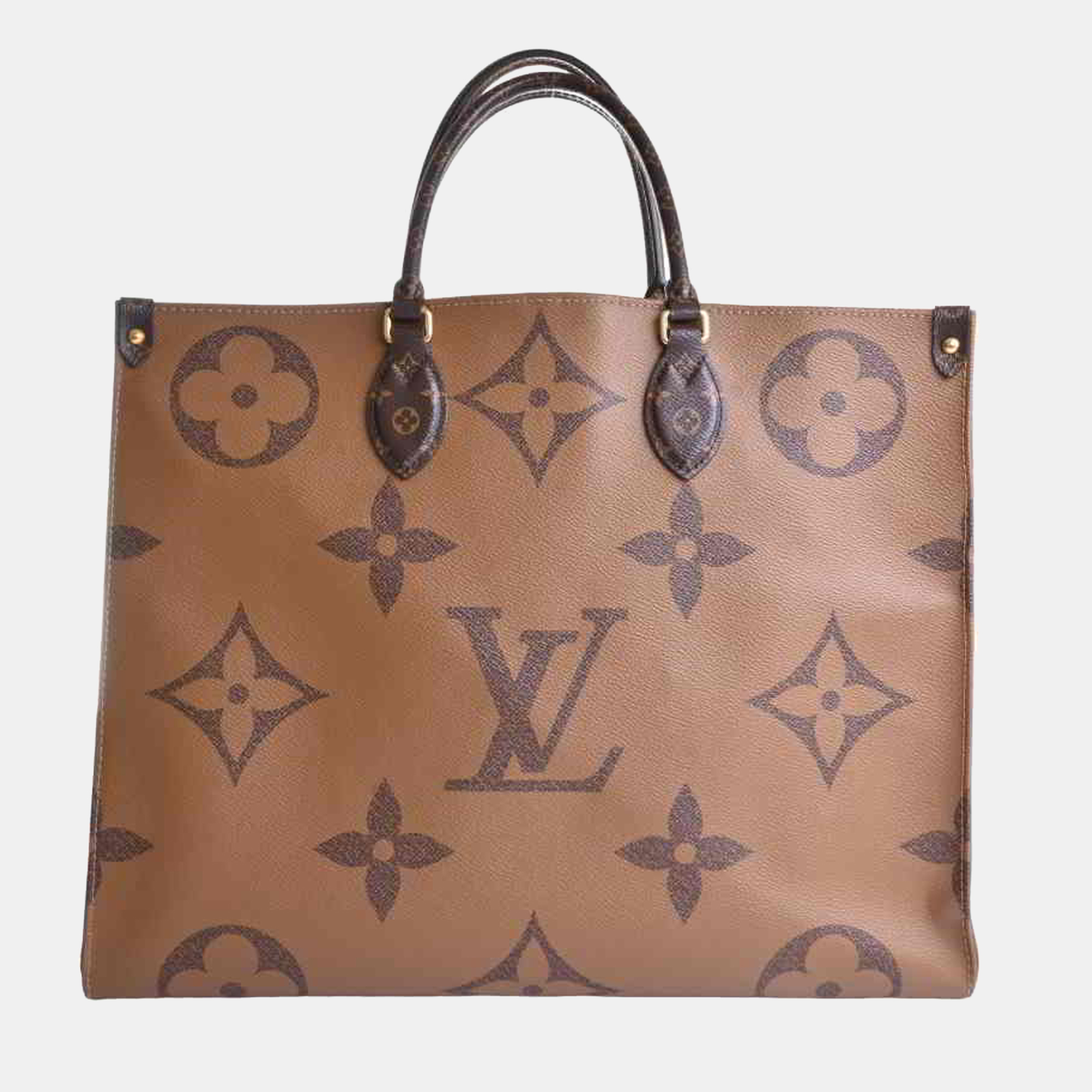 

Louis Vuitton Brown Monogram Leather On The Go GM Tote Bag