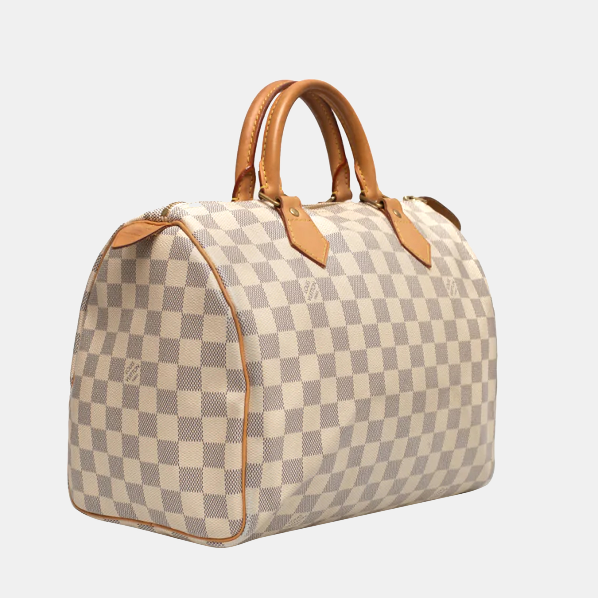 

Louis Vuitton White Canvas Damier Azur Speedy 25 Satchel Bag