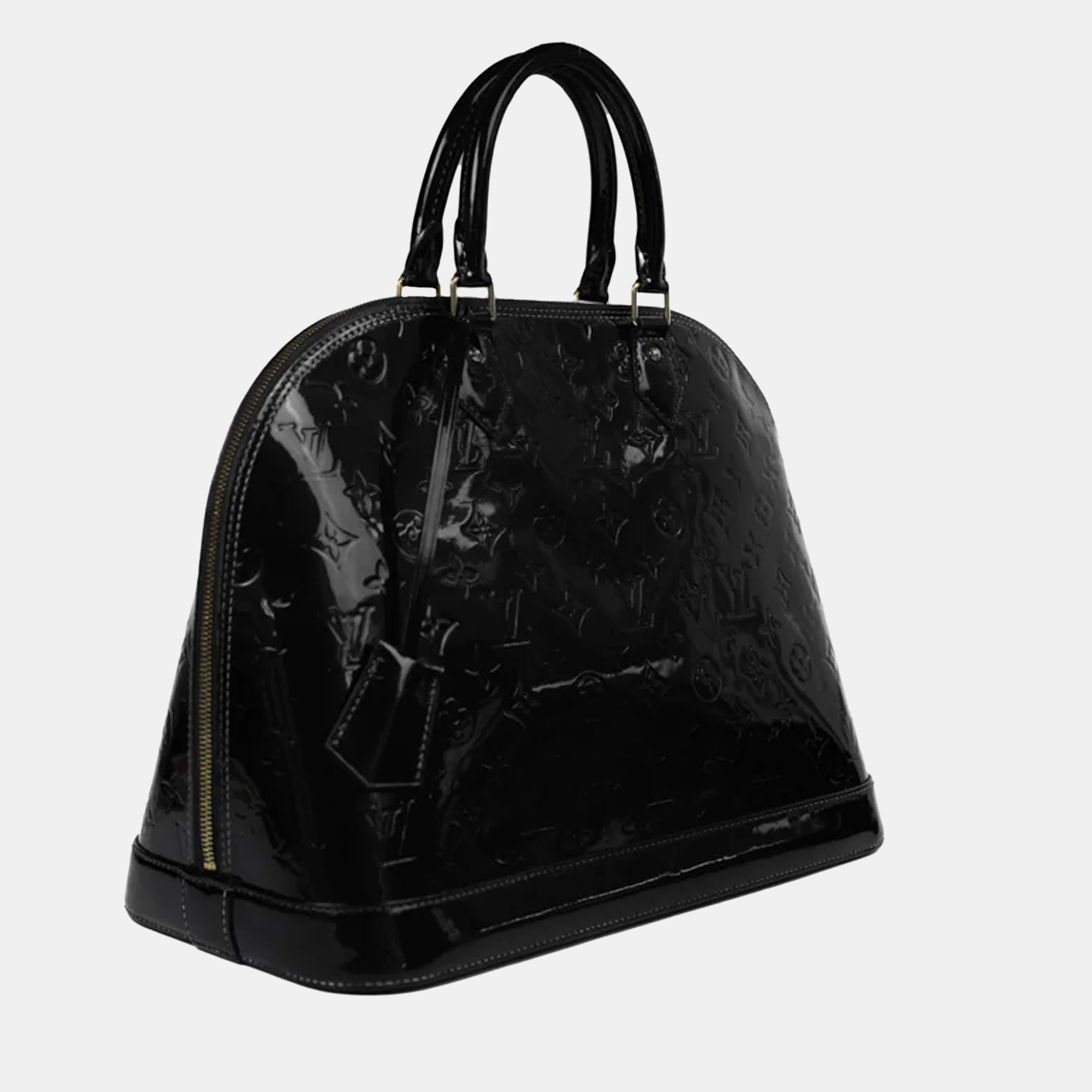 

Louis Vuitton Black Monogram Vernis Alma GM Bag