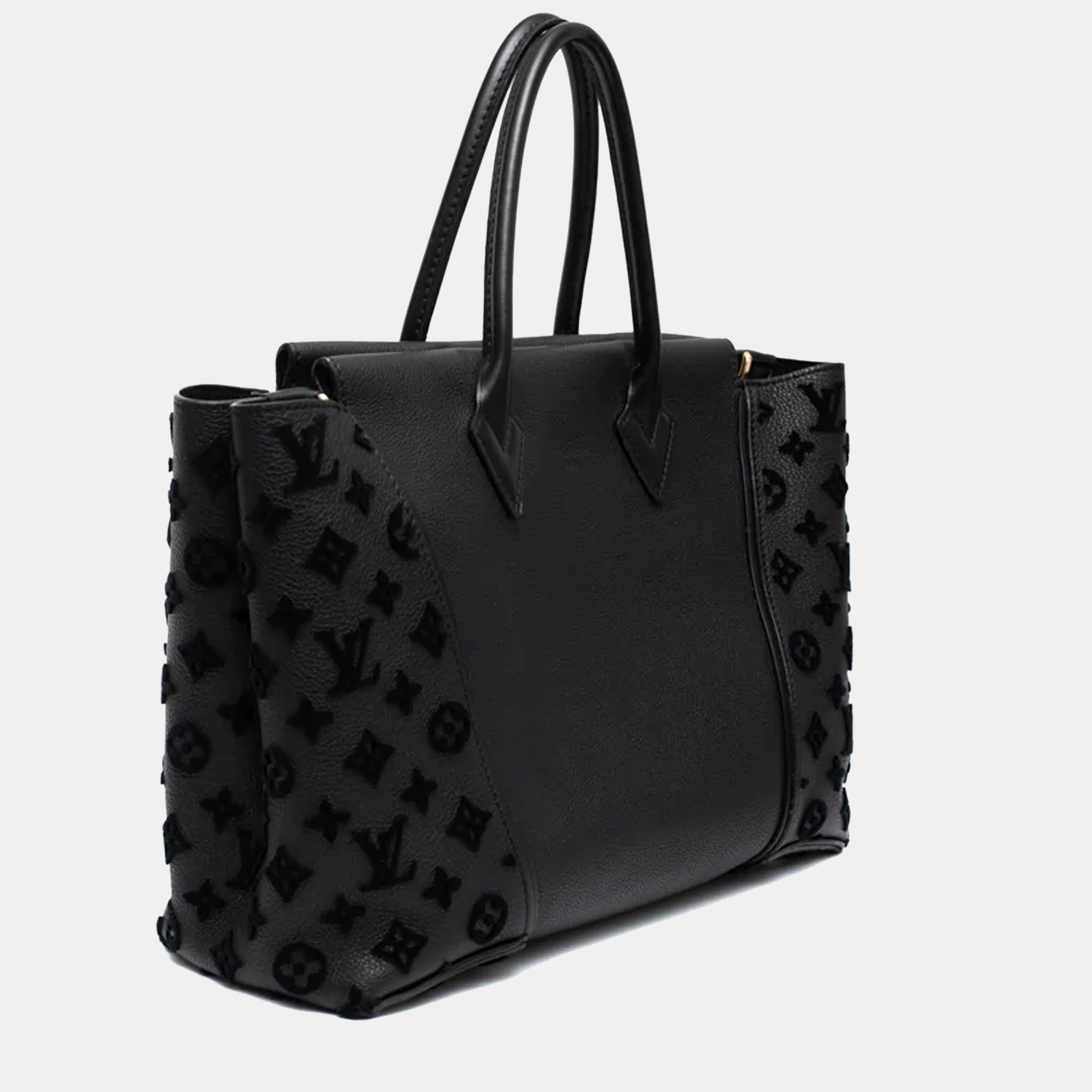 

Louis Vuitton Black Leather W Bag Tote Bag