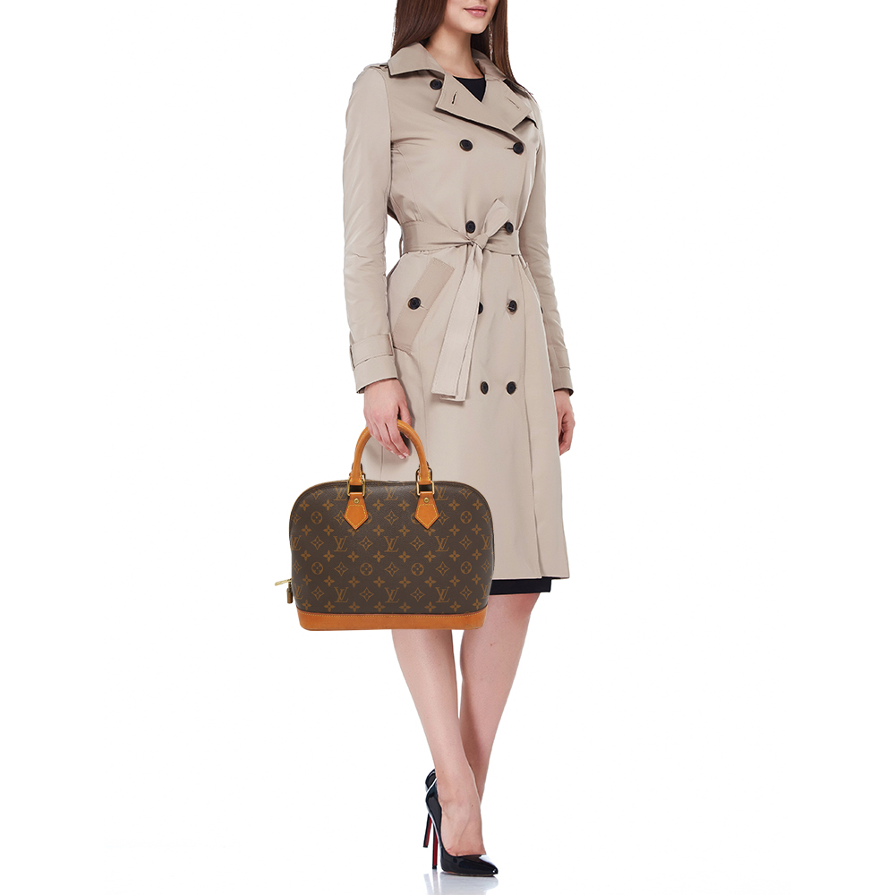 

Louis Vuitton Monogram Canvas Alma MM Bag, Brown