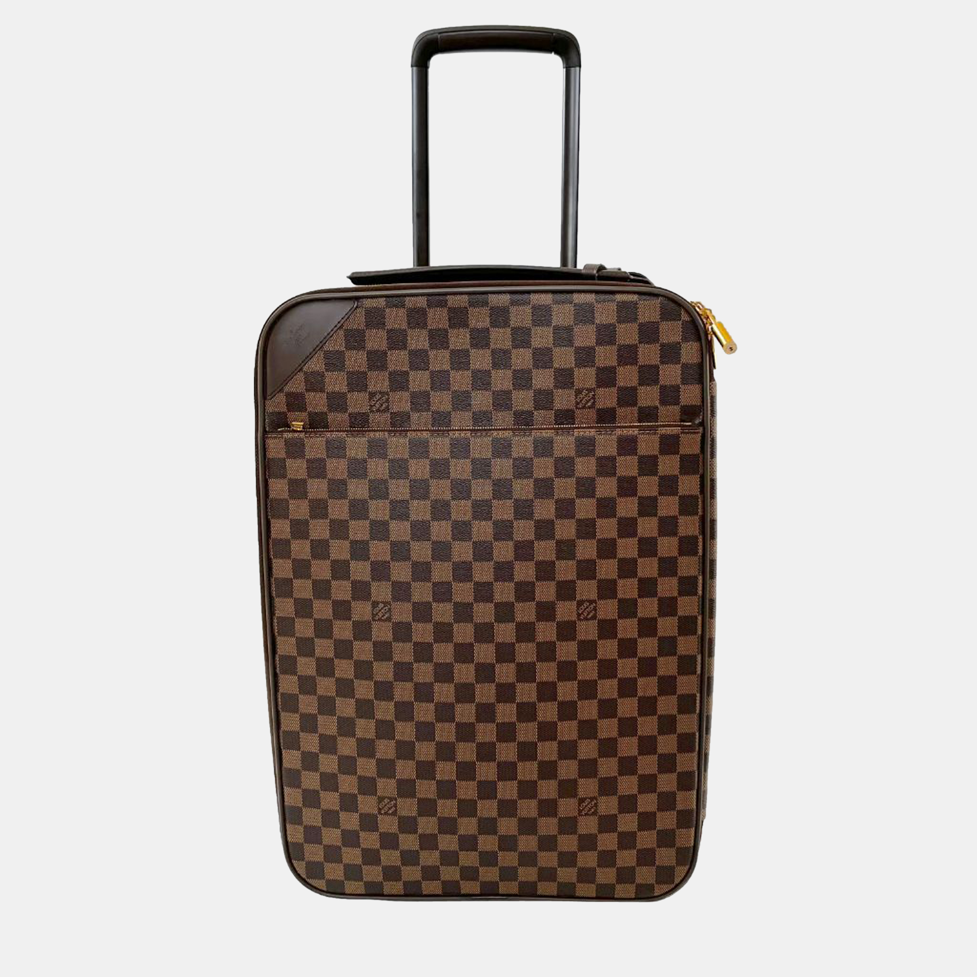 Pre-owned Louis Vuitton Damier Canvas Pegase Legere 50 Suitcase In Brown