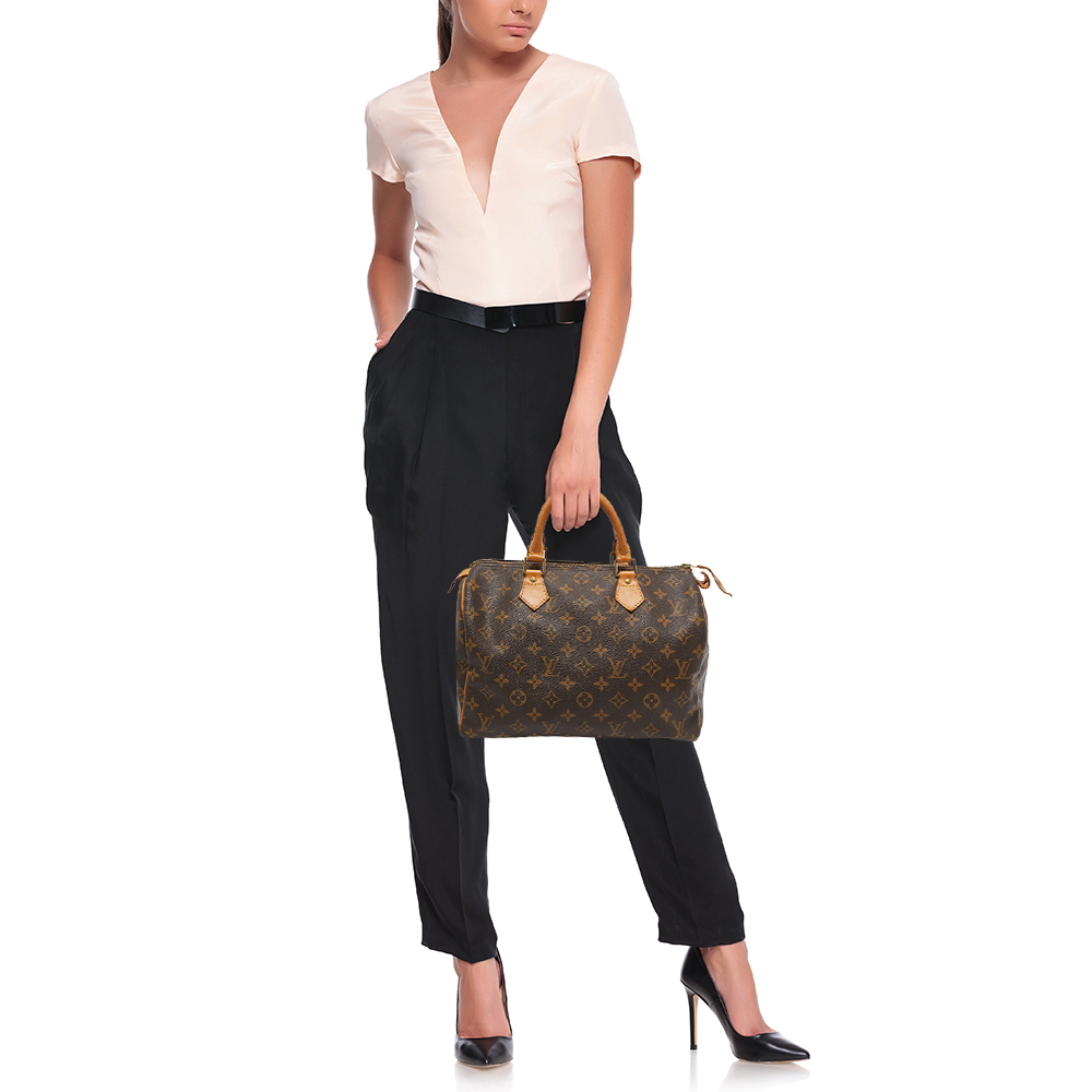 

Louis Vuitton Monogram Canvas Speedy 30 Bag, Brown