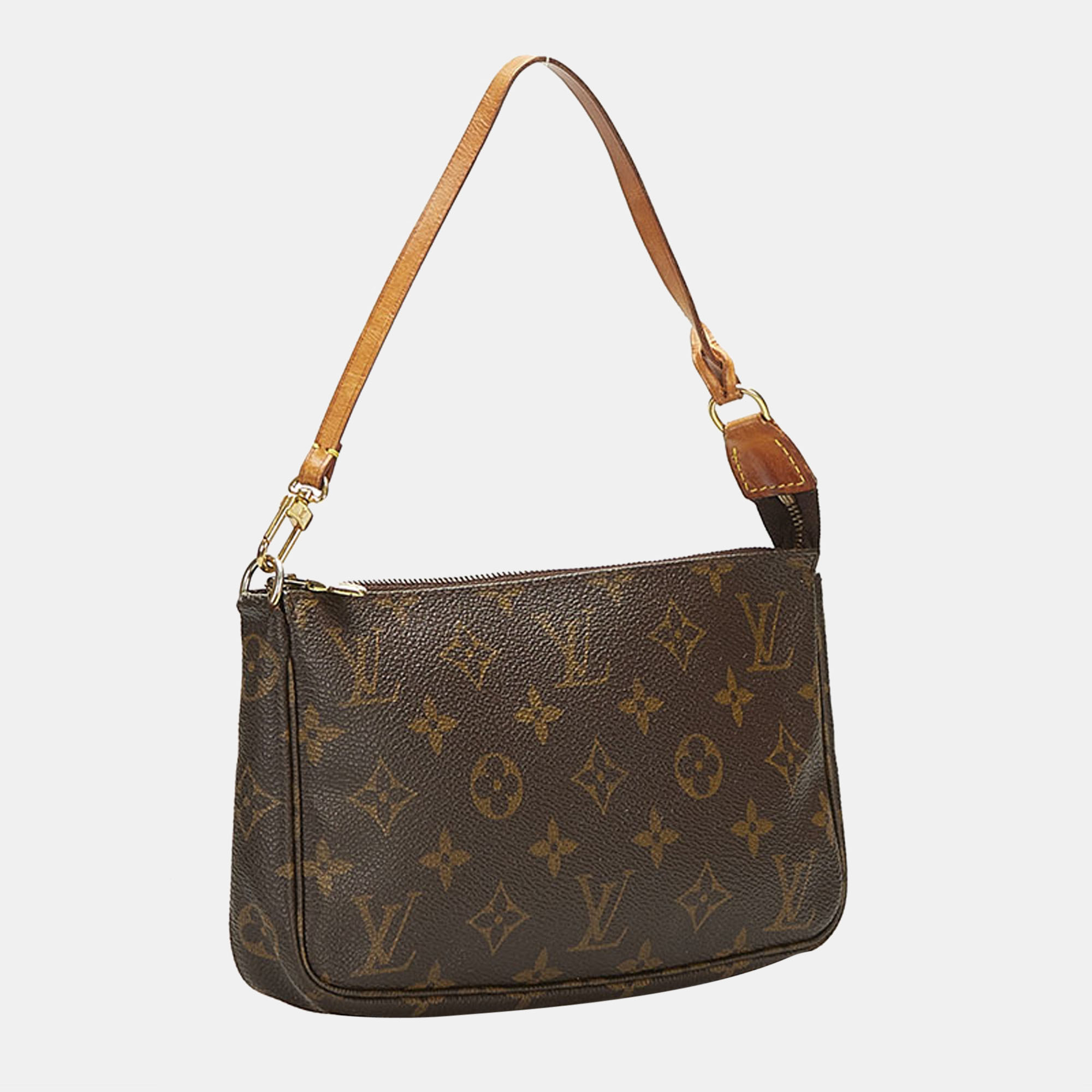 

Louis Vuitton Brown Canvas Monogram Pochette Accessoires Clutch Bag