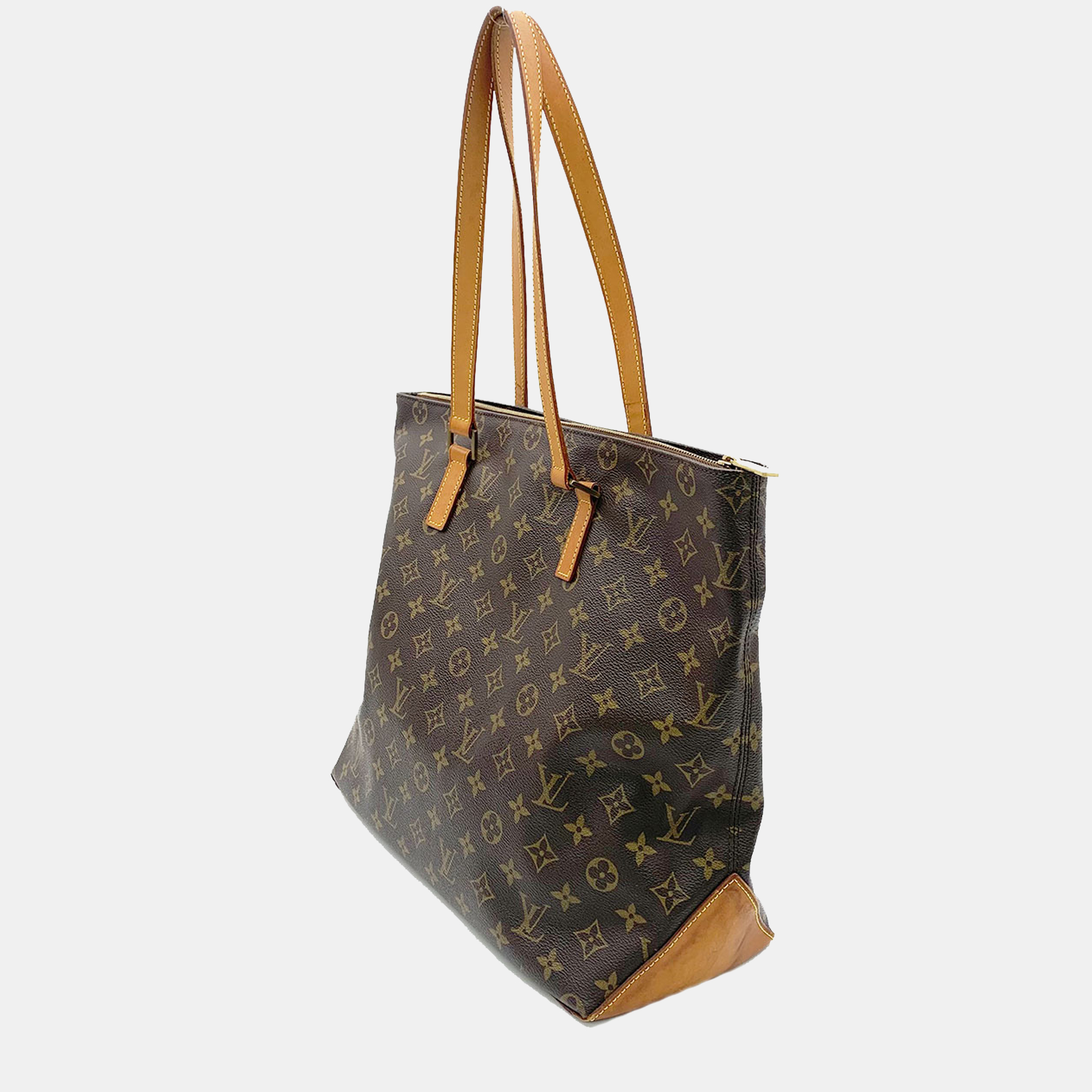 

Louis Vuitton Brown Monogram Cabas Mezzo Tote Bag