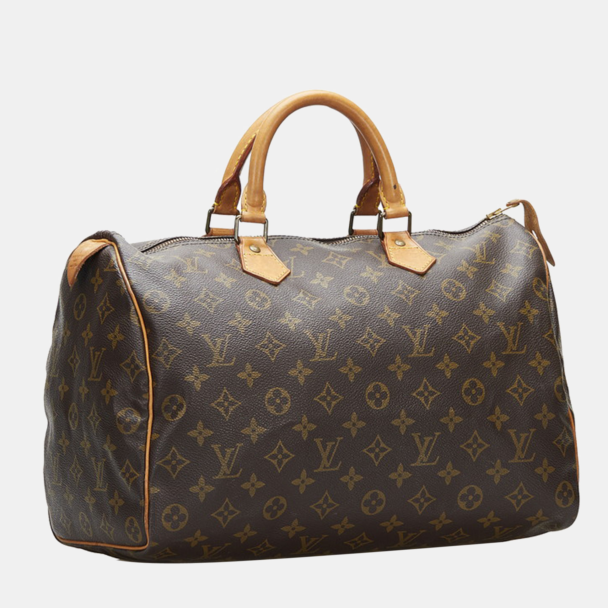 

Louis Vuitton Brown Canvas Monogram Speedy 35 Satchel Bag