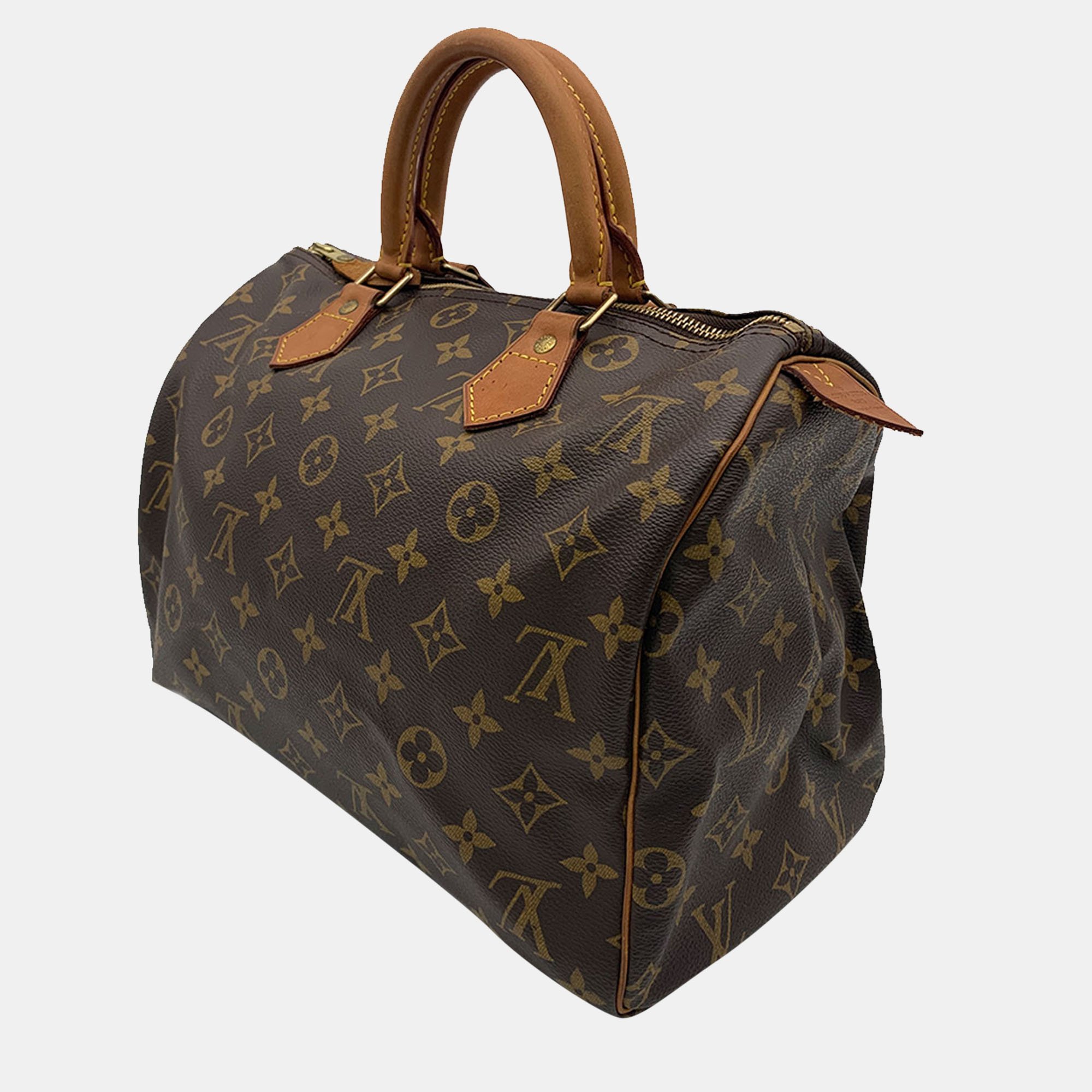 

Louis Vuitton Brown Canvas Monogram Speedy 30 Satchel Bag