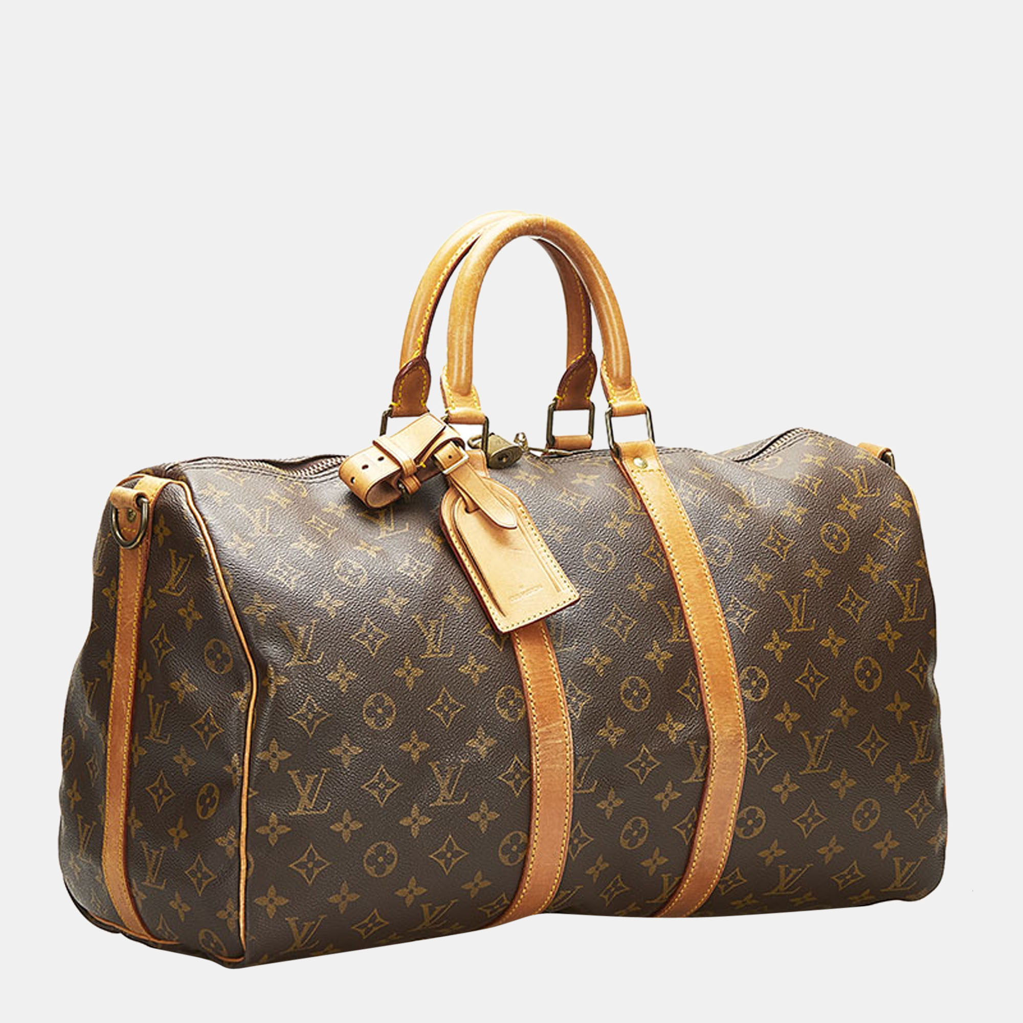 

Louis Vuitton Brown Canvas Monogram Keepall Bandouliere 45 Duffel Bag