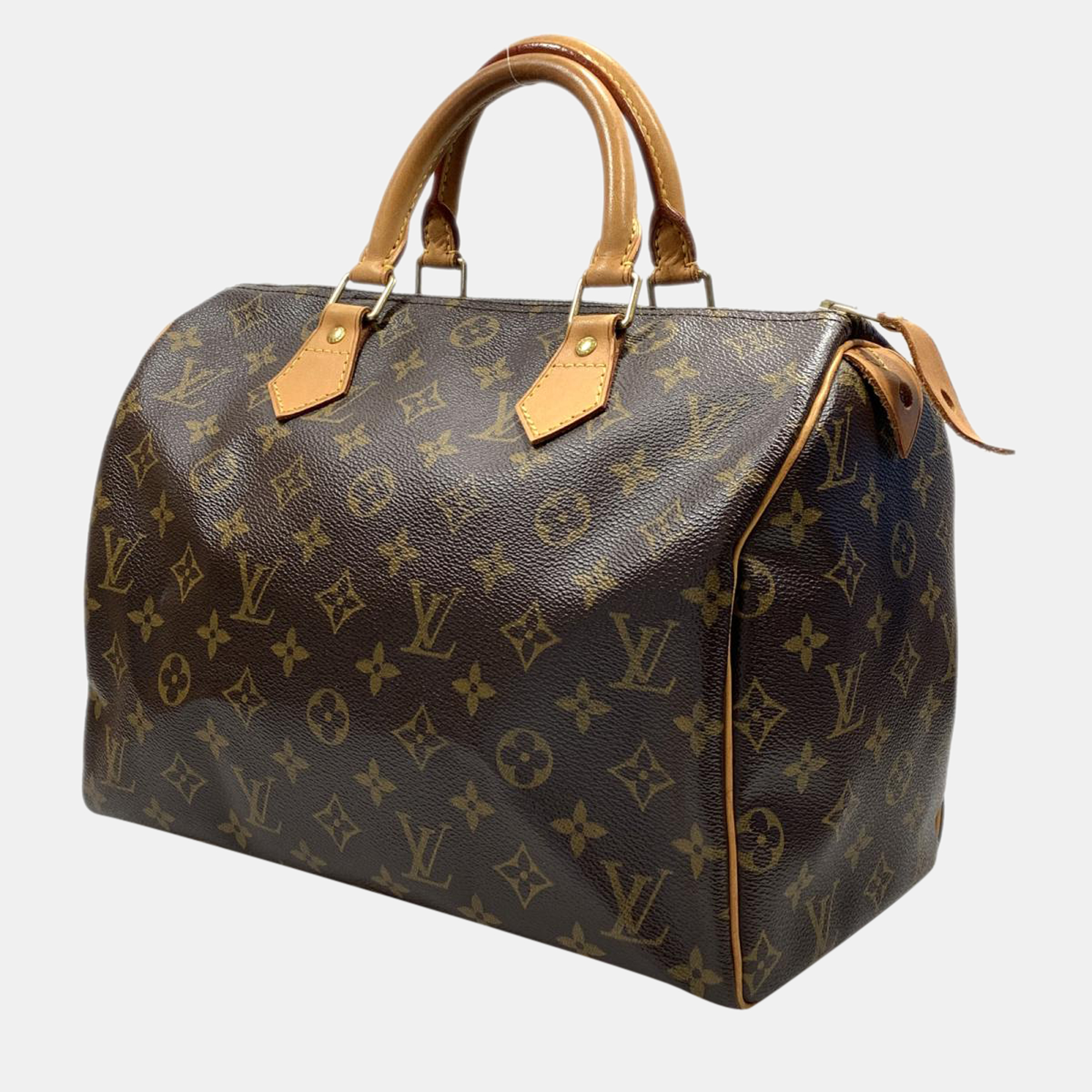 

Louis Vuitton Brown Canvas Monogram Speedy 30 Satchel Bag