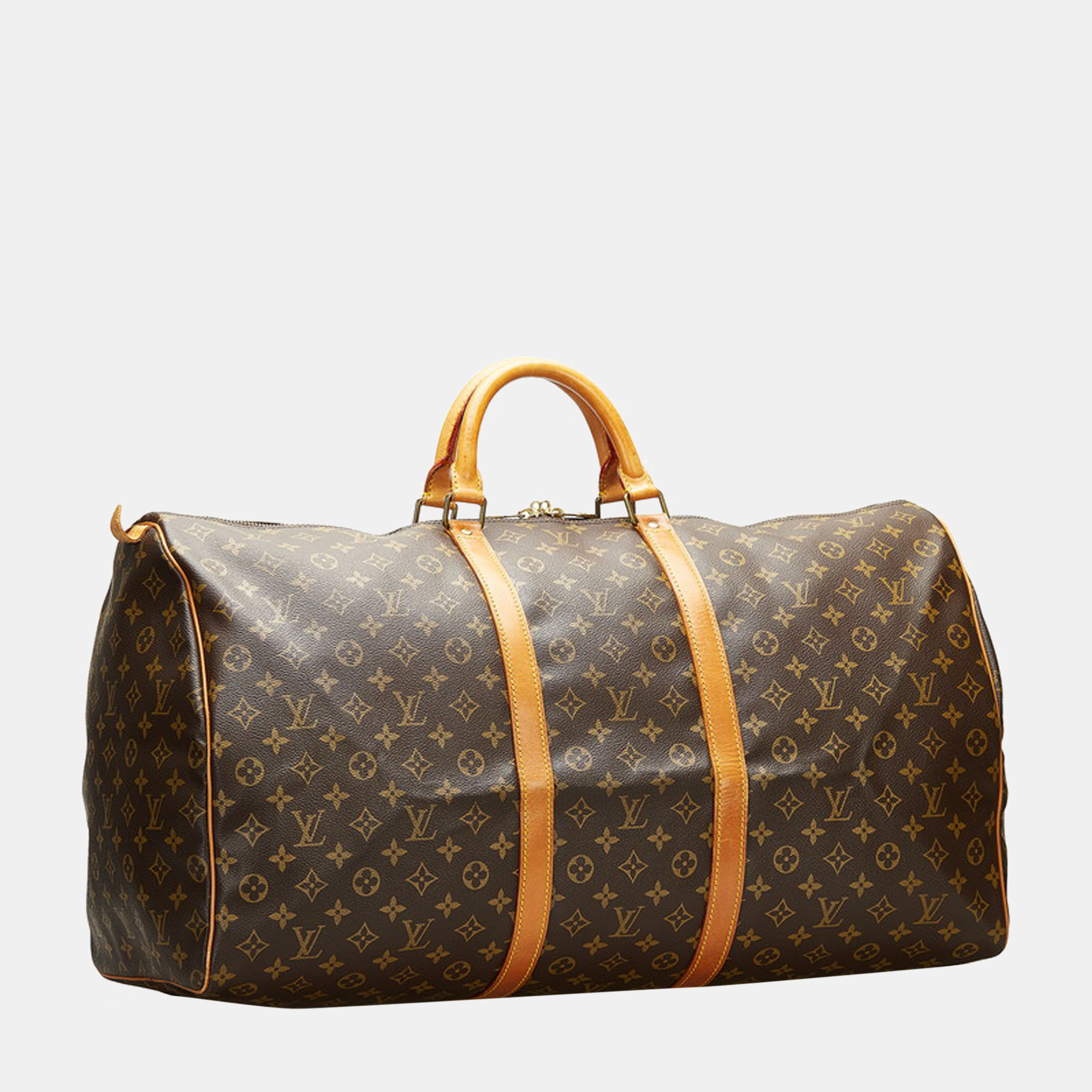 

Louis Vuitton Brown Canvas Monogram Keepall 60 Duffel Bag