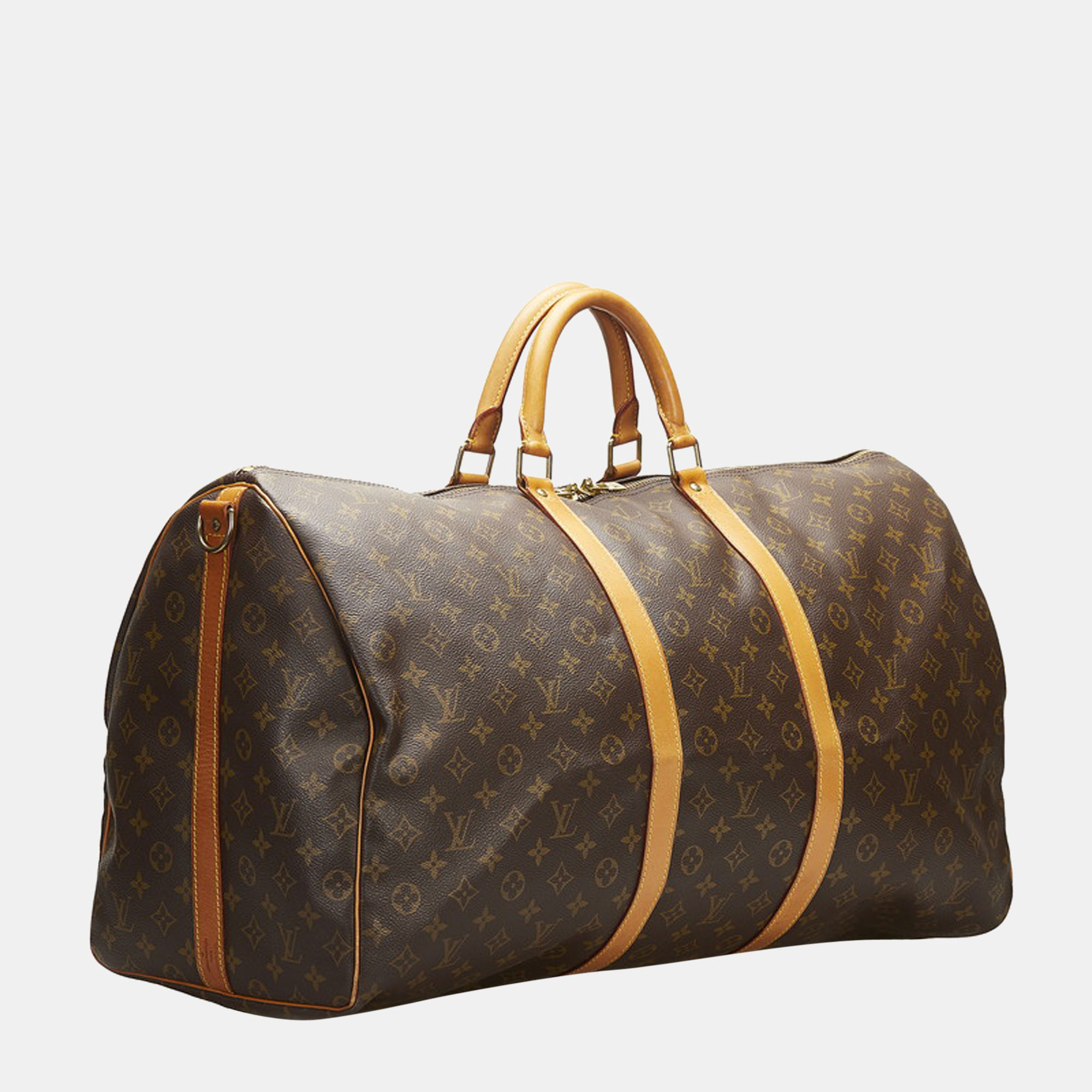 

Louis Vuitton Brown Canvas Monogram Keepall Bandouliere 60 Duffel Bag