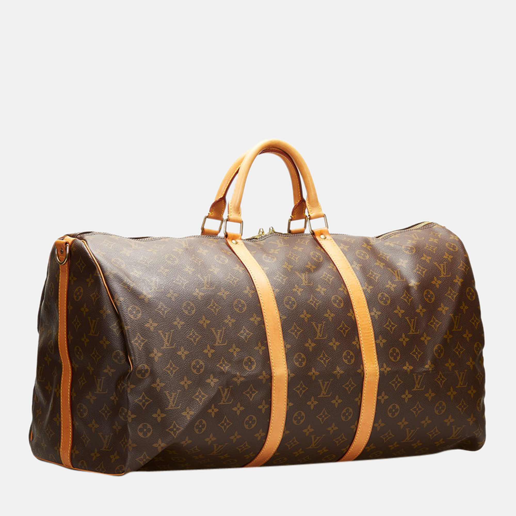 

Louis Vuitton Brown Canvas Monogram Keepall Bandouliere 60 Duffel Bag