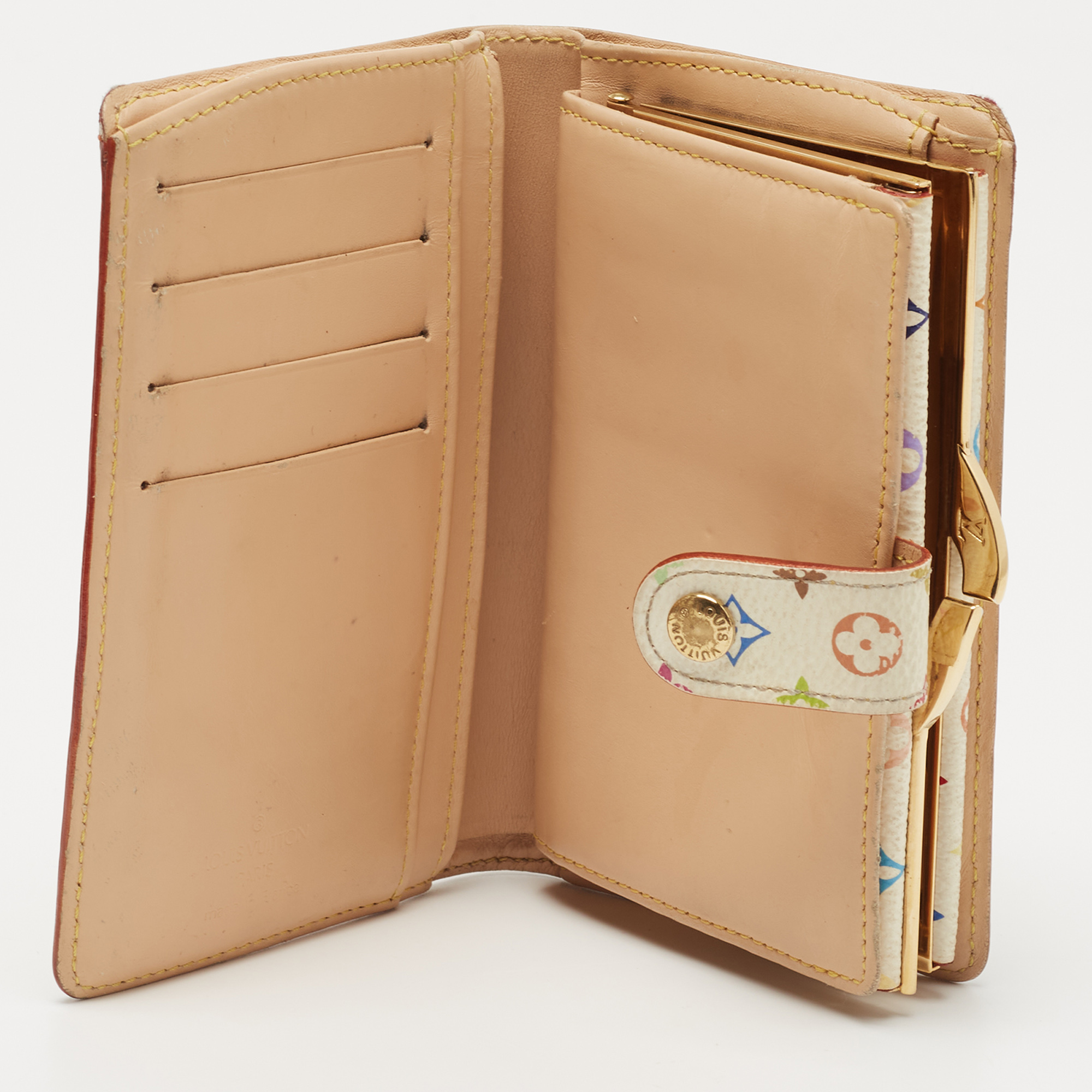 

Louis Vuitton White Multicolore Monogram Canvas French Wallet, Multicolor