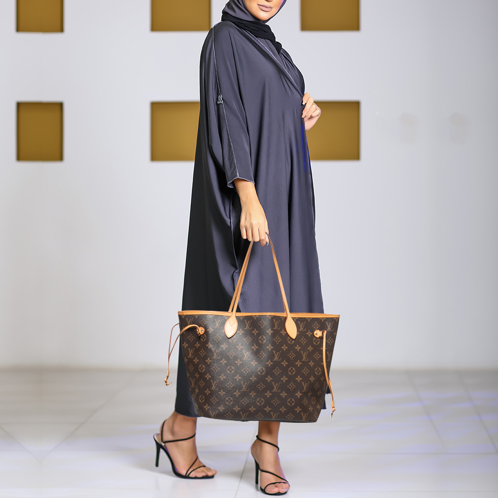 

Louis Vuitton Monogram Canvas Neverfull MM Bag, Brown