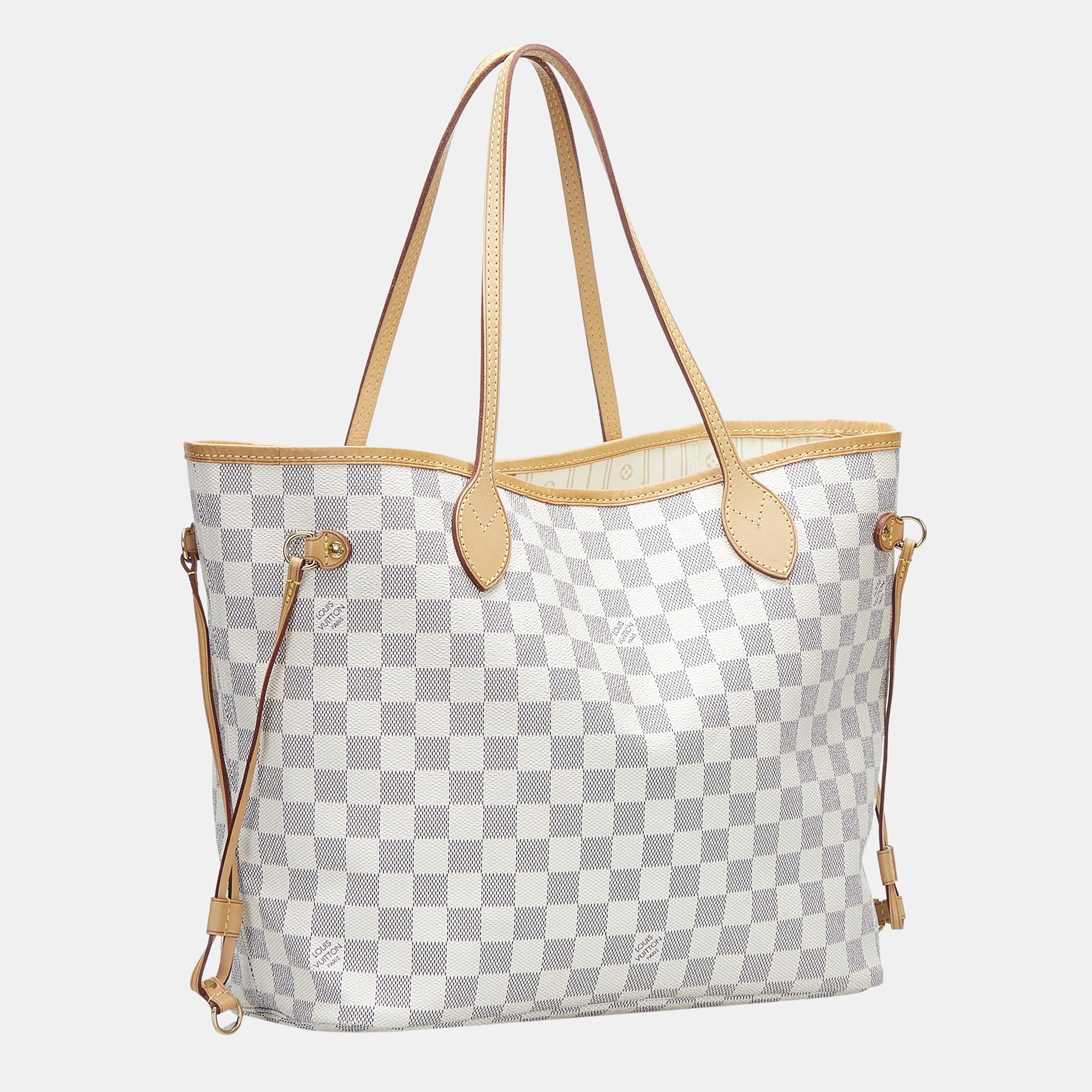 

Louis Vuitton White Damier Azur Neverfull MM